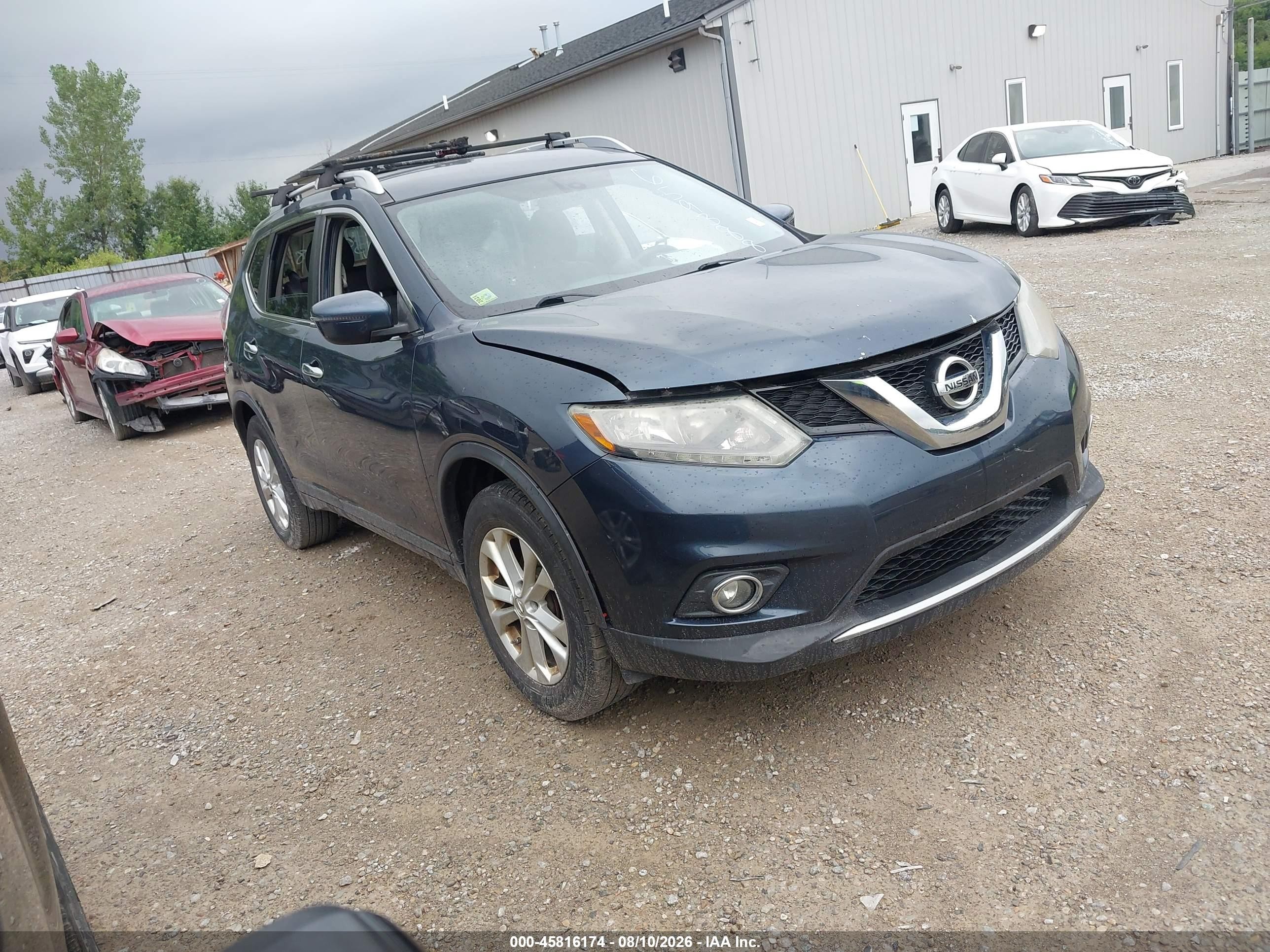2016 Nissan Rogue Sv Blue vin: KNMAT2MT6GP659388
