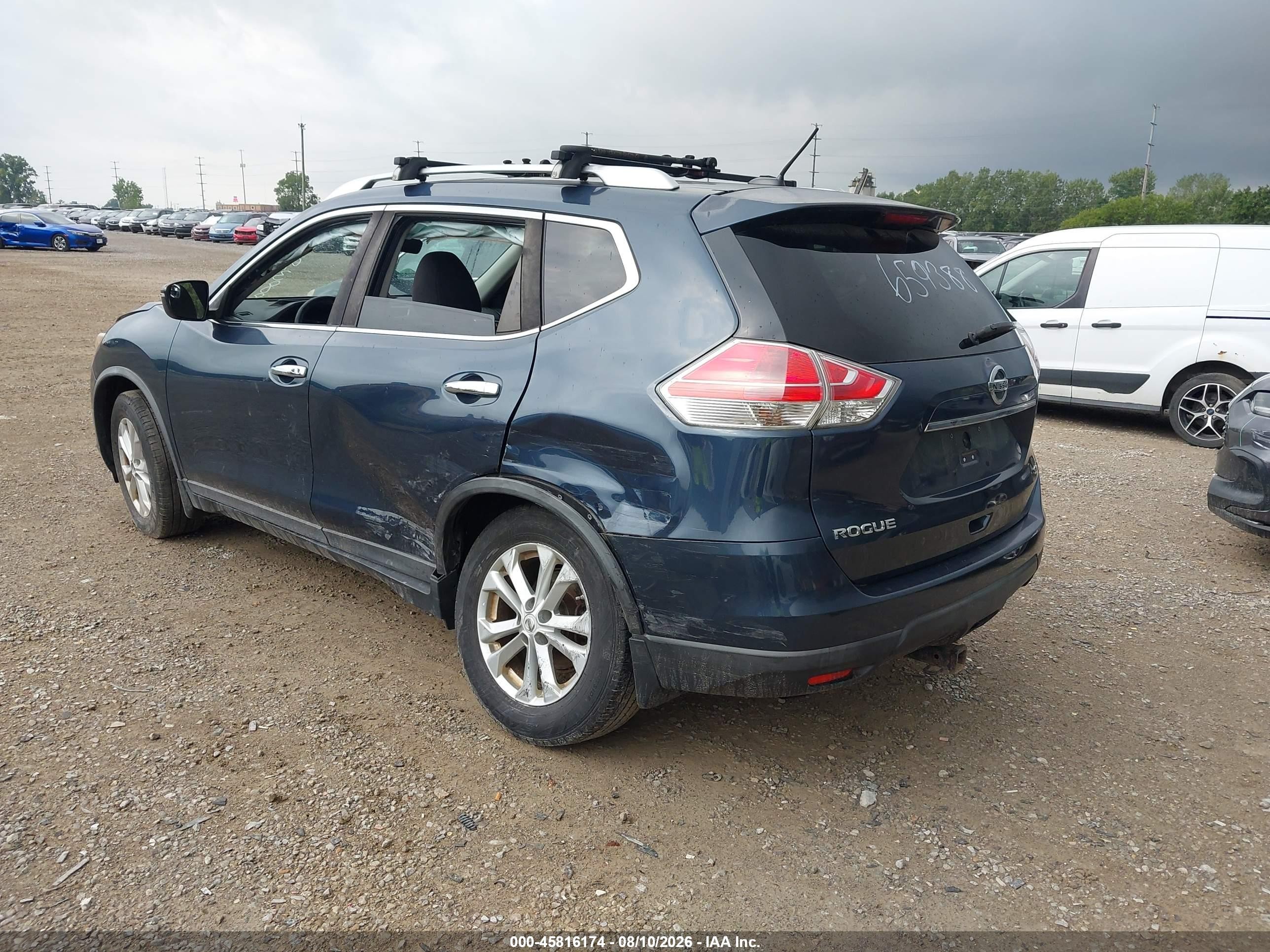 2016 Nissan Rogue Sv Blue vin: KNMAT2MT6GP659388