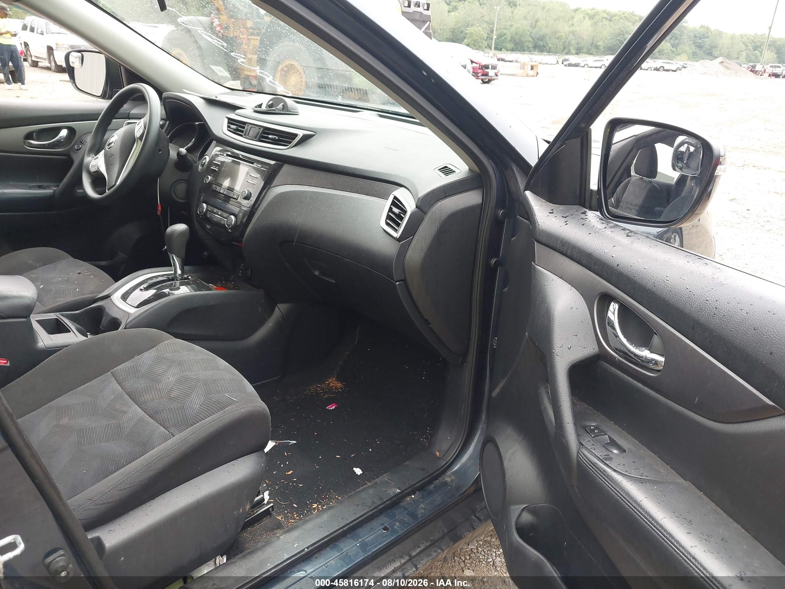 2016 Nissan Rogue Sv Blue vin: KNMAT2MT6GP659388