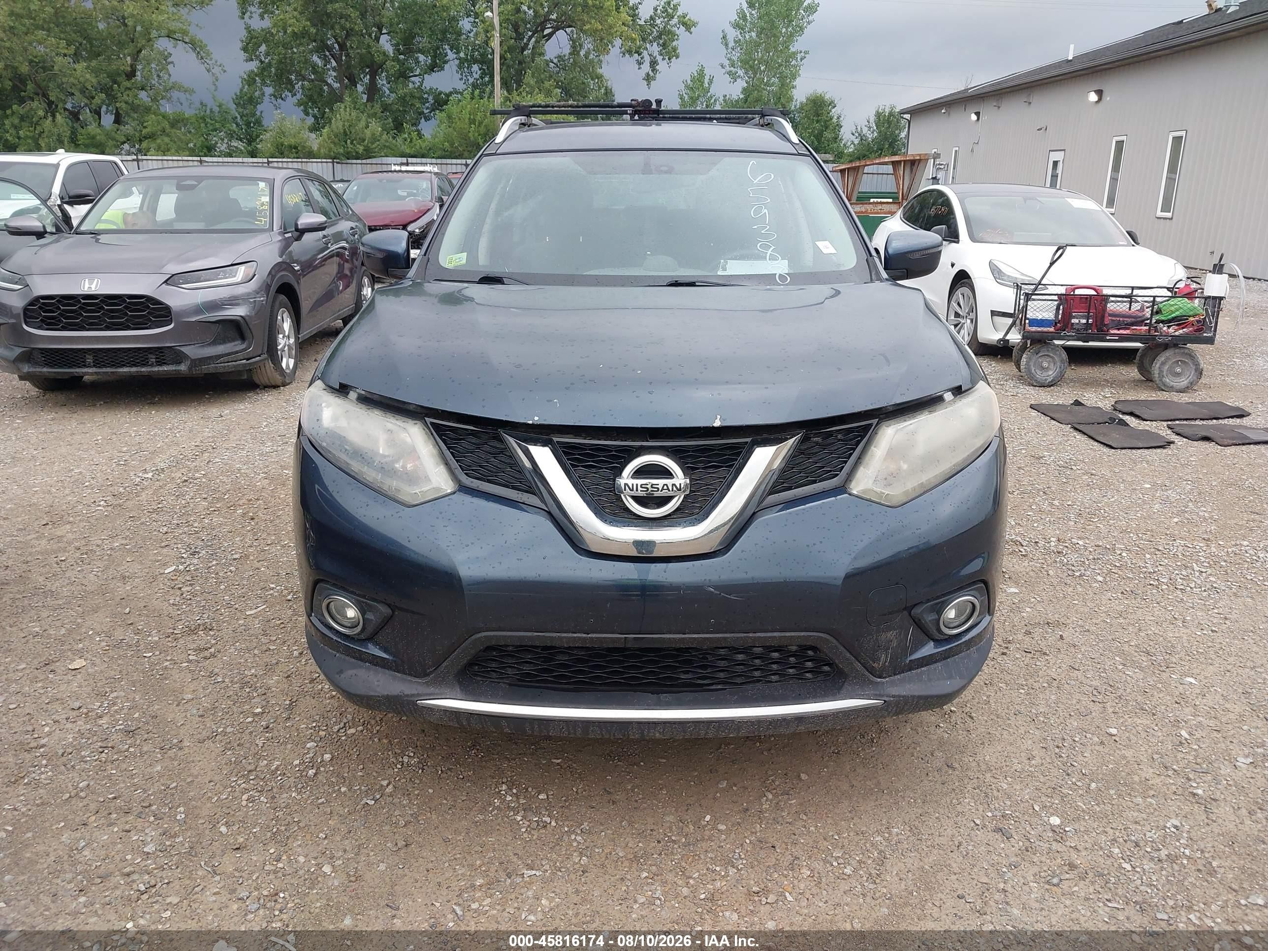 2016 Nissan Rogue Sv Blue vin: KNMAT2MT6GP659388