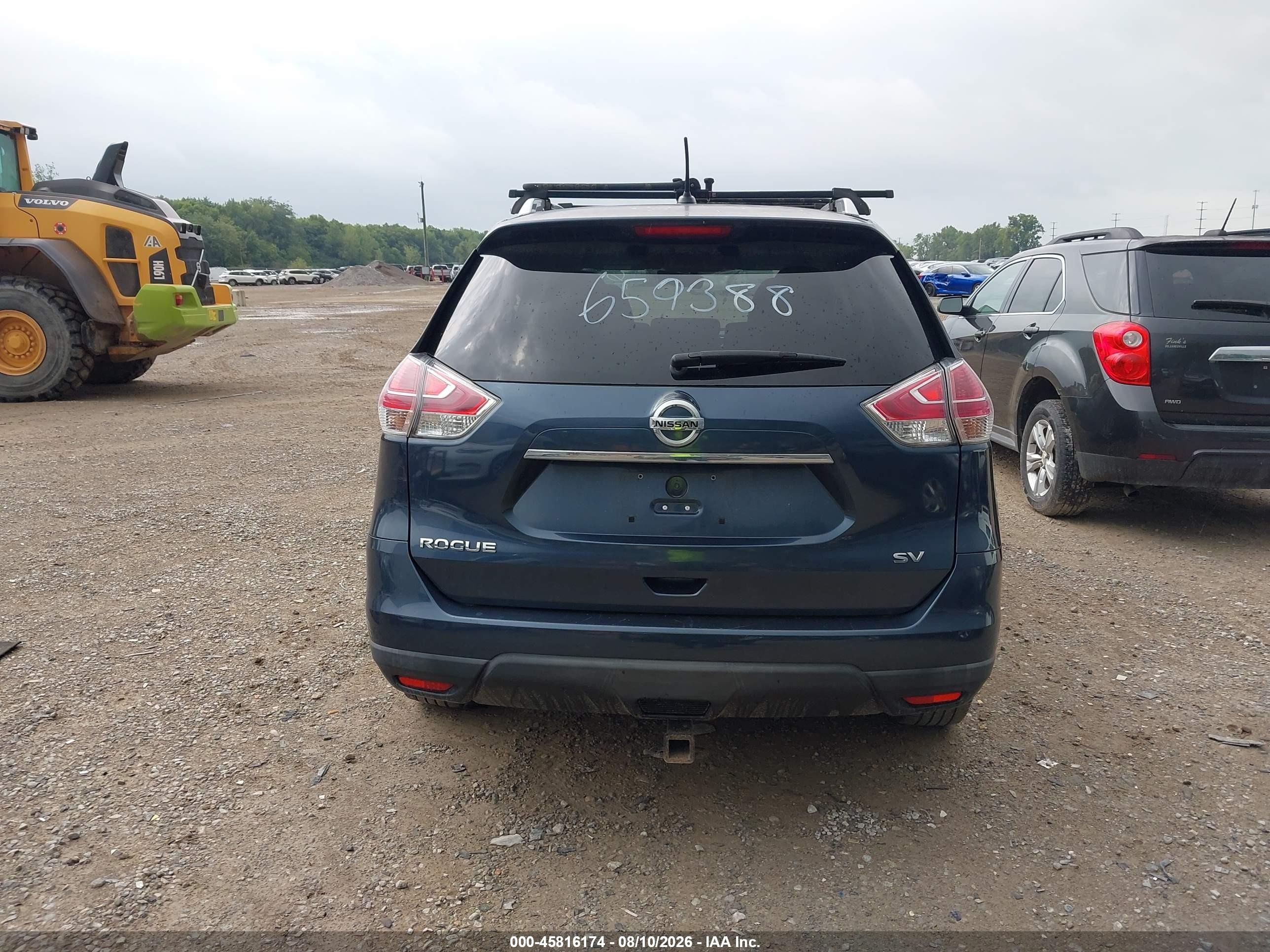 2016 Nissan Rogue Sv Blue vin: KNMAT2MT6GP659388