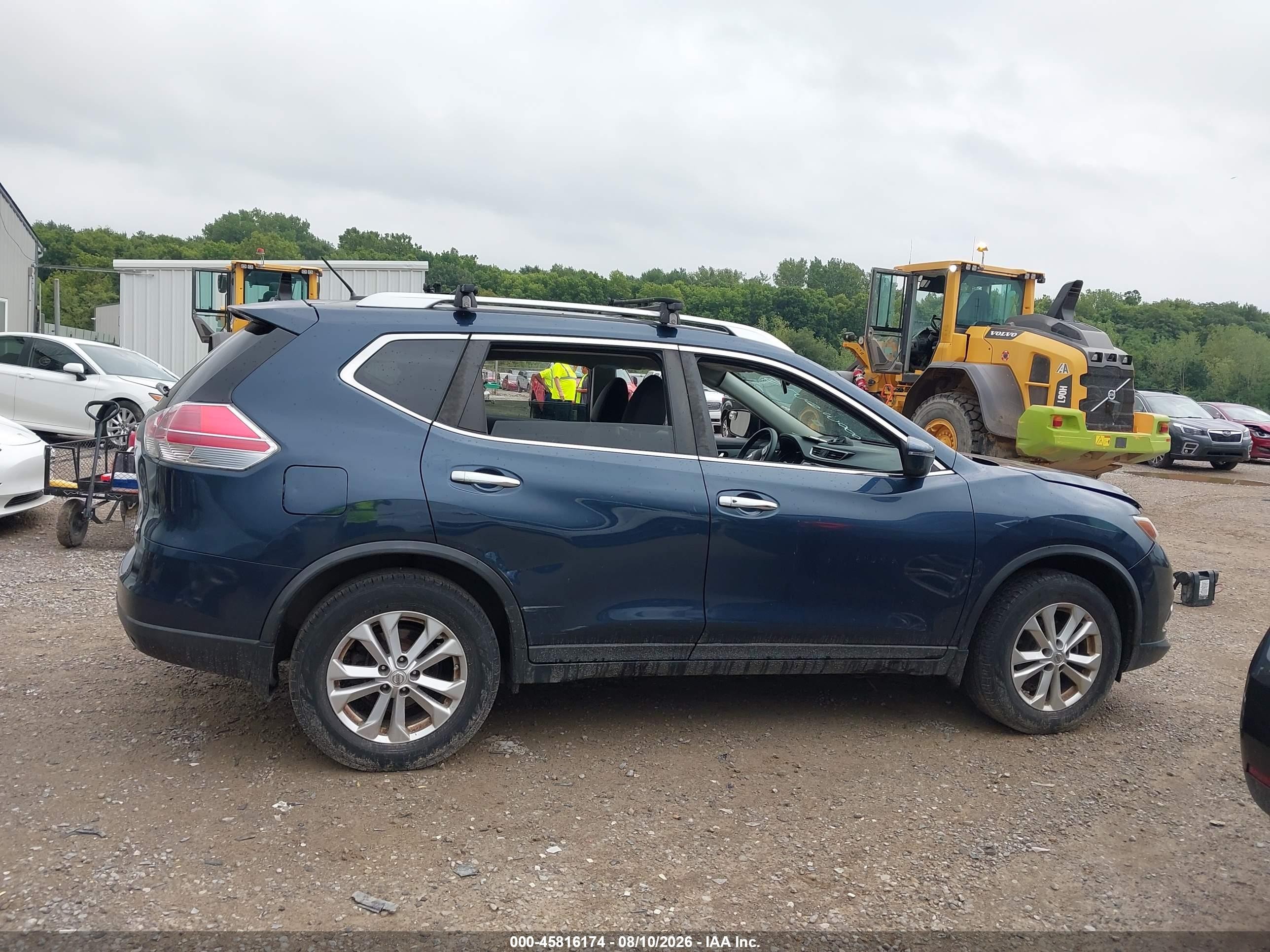 2016 Nissan Rogue Sv Blue vin: KNMAT2MT6GP659388