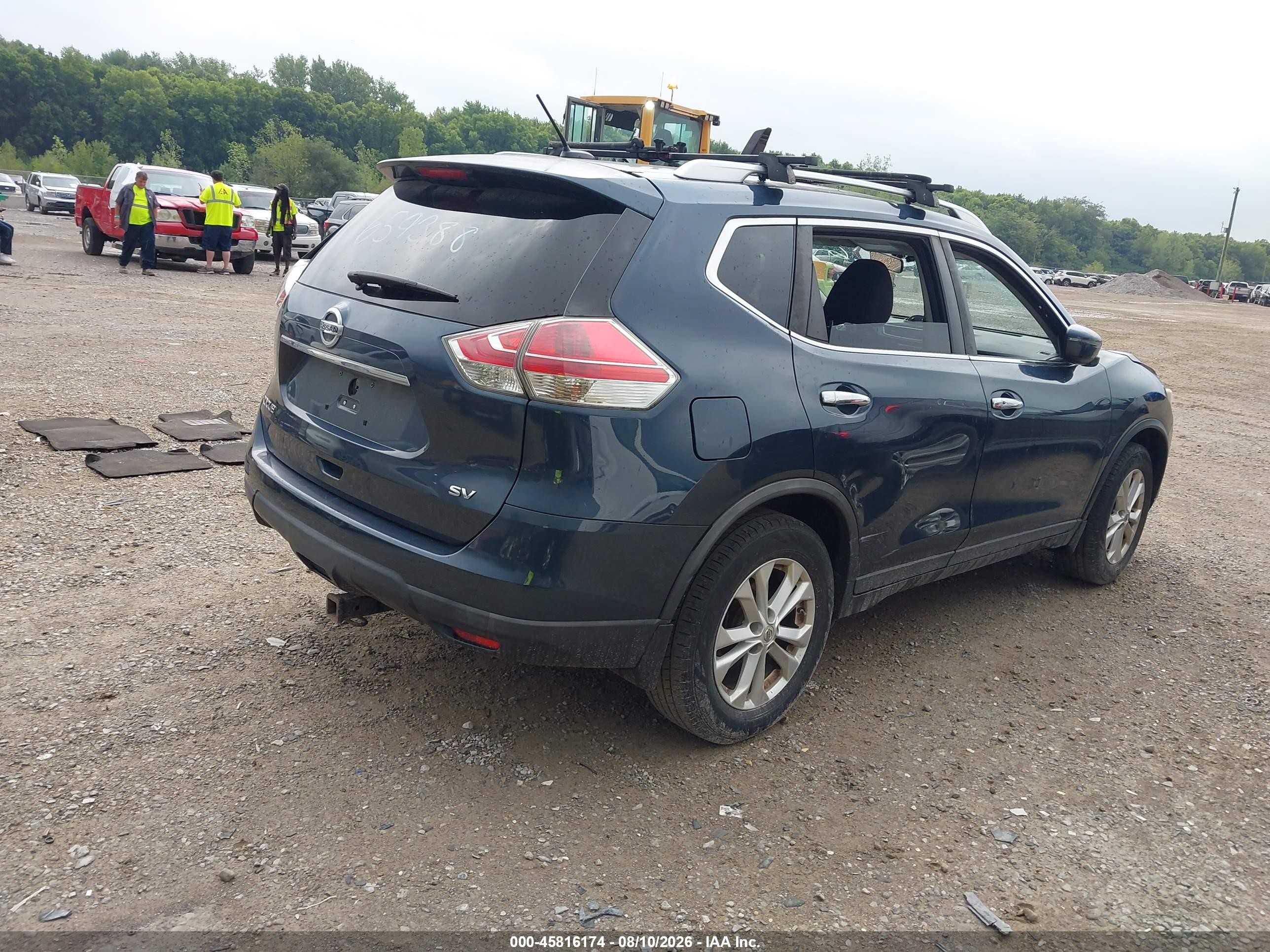 2016 Nissan Rogue Sv Blue vin: KNMAT2MT6GP659388