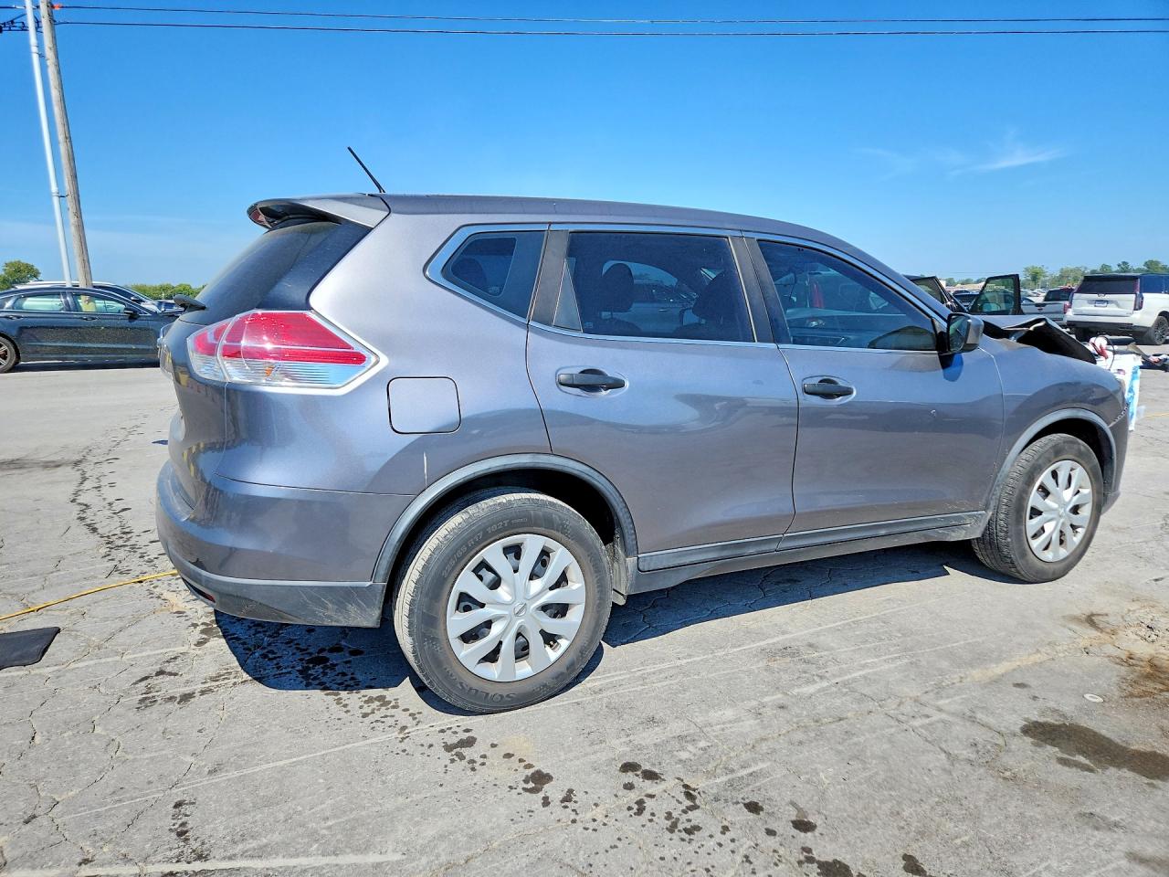 2016 Nissan Rogue S Gray vin: KNMAT2MT6GP676076