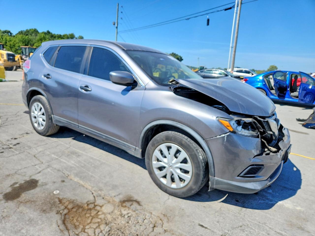 2016 Nissan Rogue S Gray vin: KNMAT2MT6GP676076