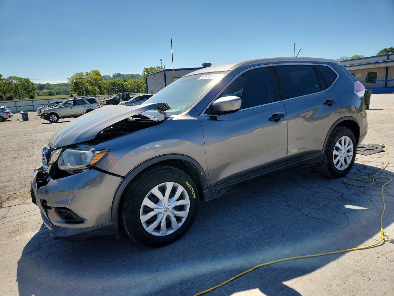 2016 Nissan Rogue S Gray vin: KNMAT2MT6GP676076