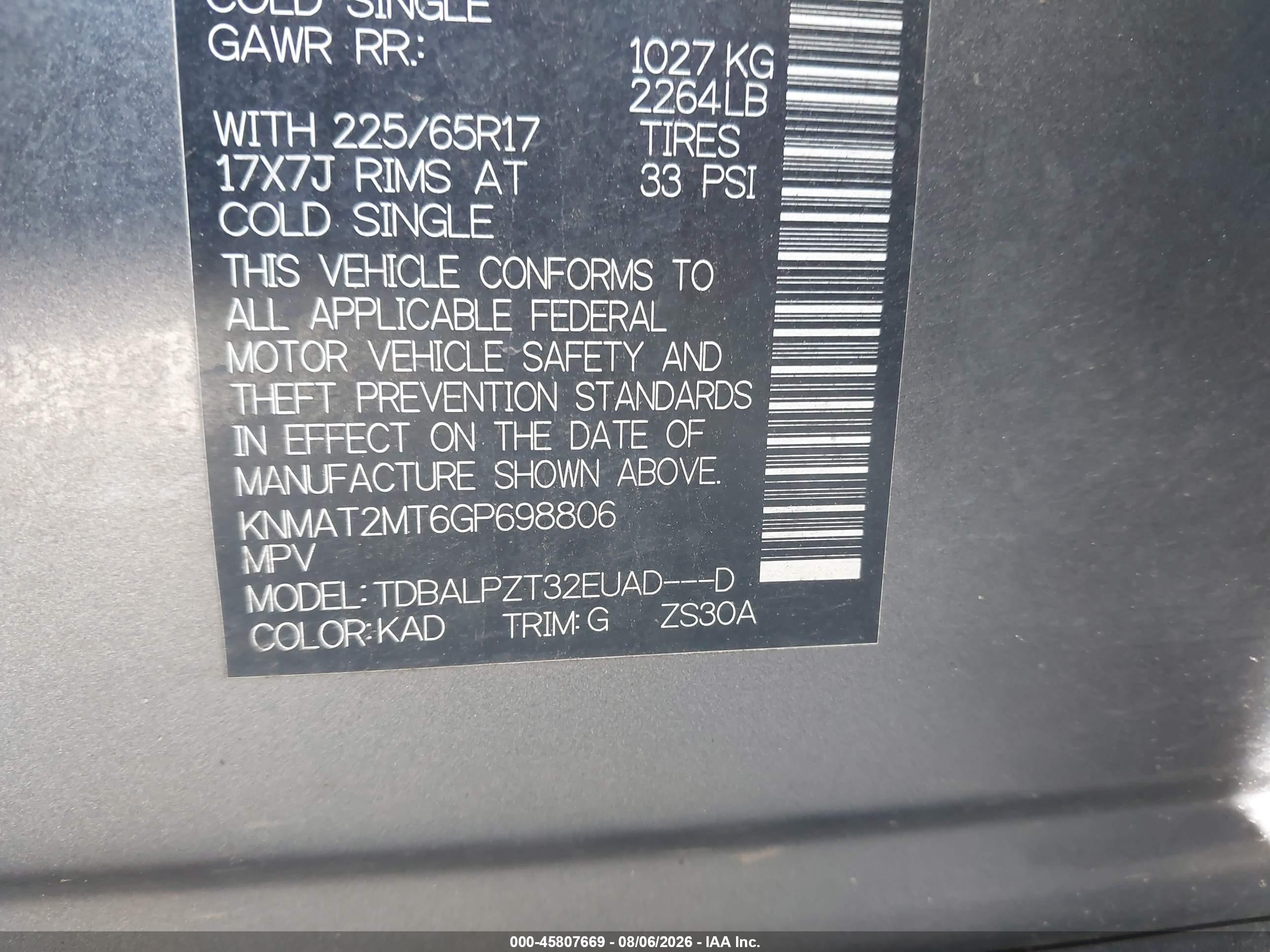 2016 Nissan Rogue S Серый vin: KNMAT2MT6GP698806