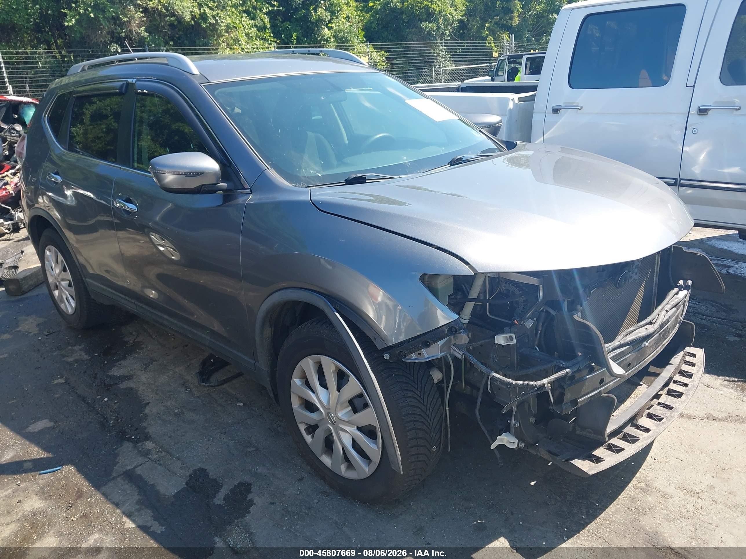 2016 Nissan Rogue S Gray vin: KNMAT2MT6GP698806