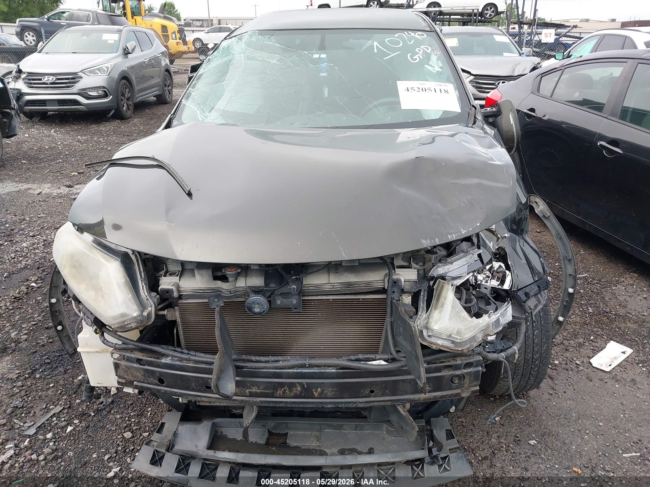 2015 Nissan Rogue S Gray vin: KNMAT2MT7FP500913