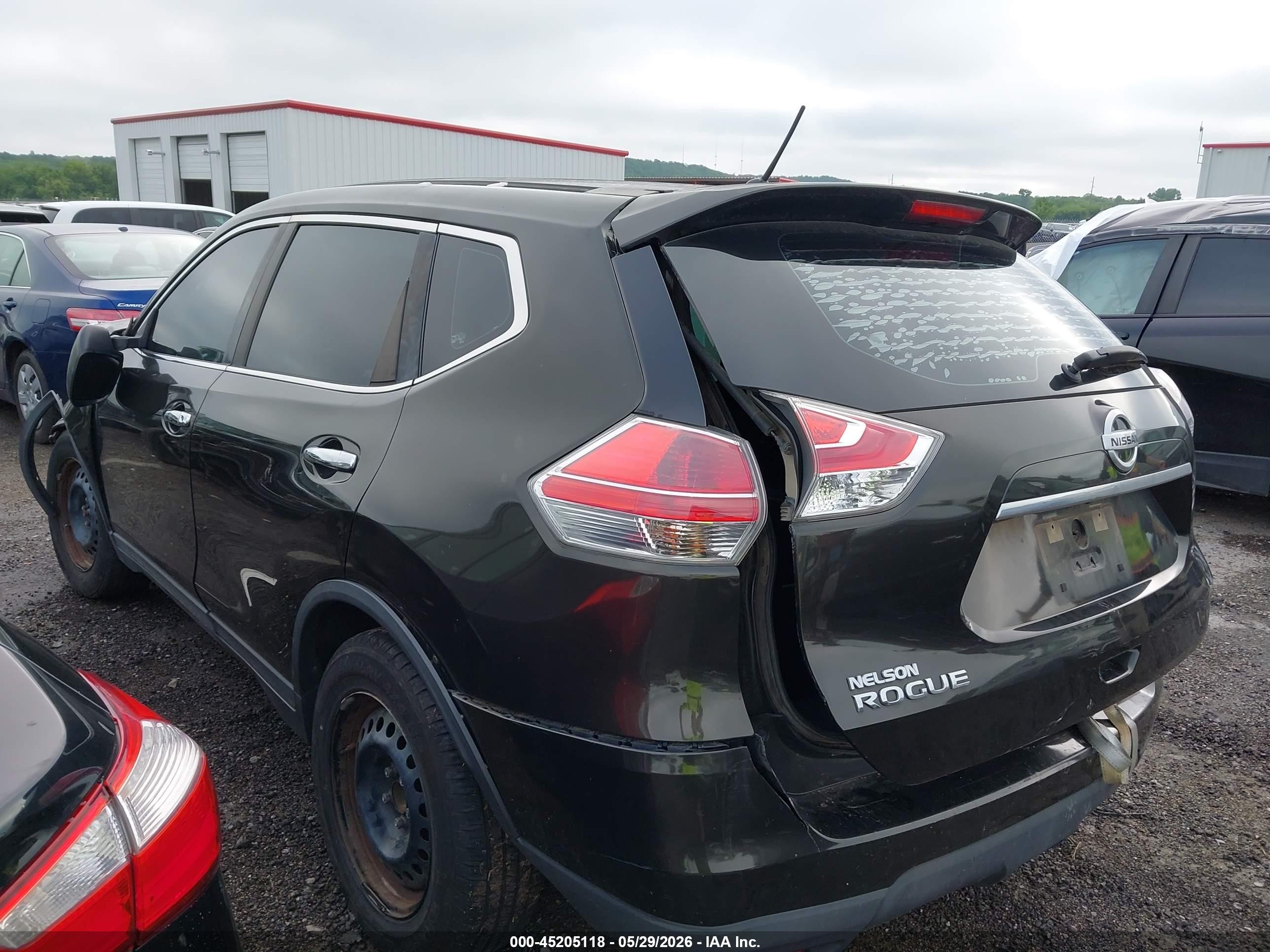 2015 Nissan Rogue S Gray vin: KNMAT2MT7FP500913
