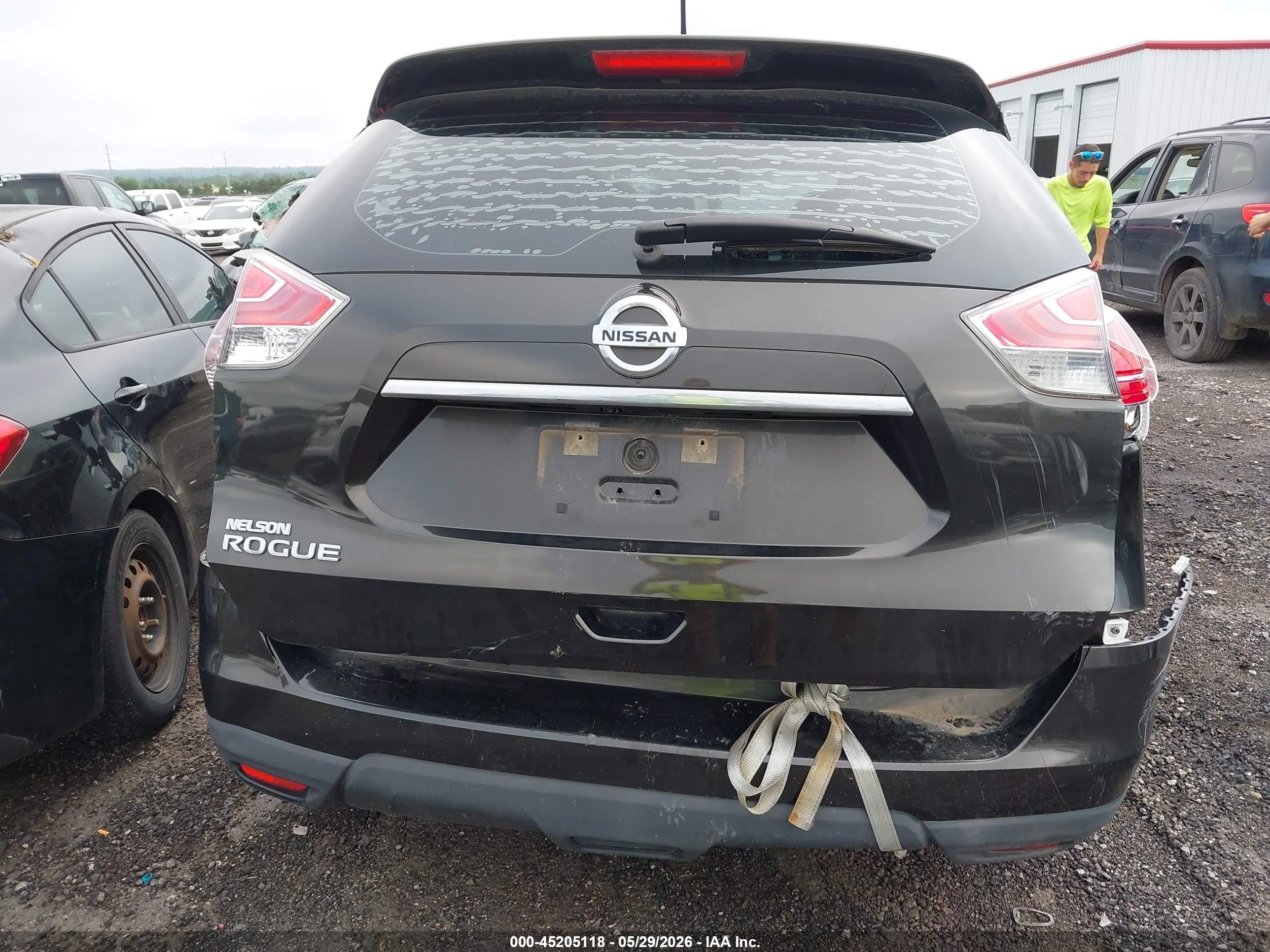 2015 Nissan Rogue S Gray vin: KNMAT2MT7FP500913