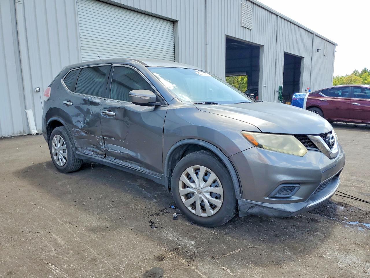 2015 Nissan Rogue S Gray vin: KNMAT2MT7FP501852