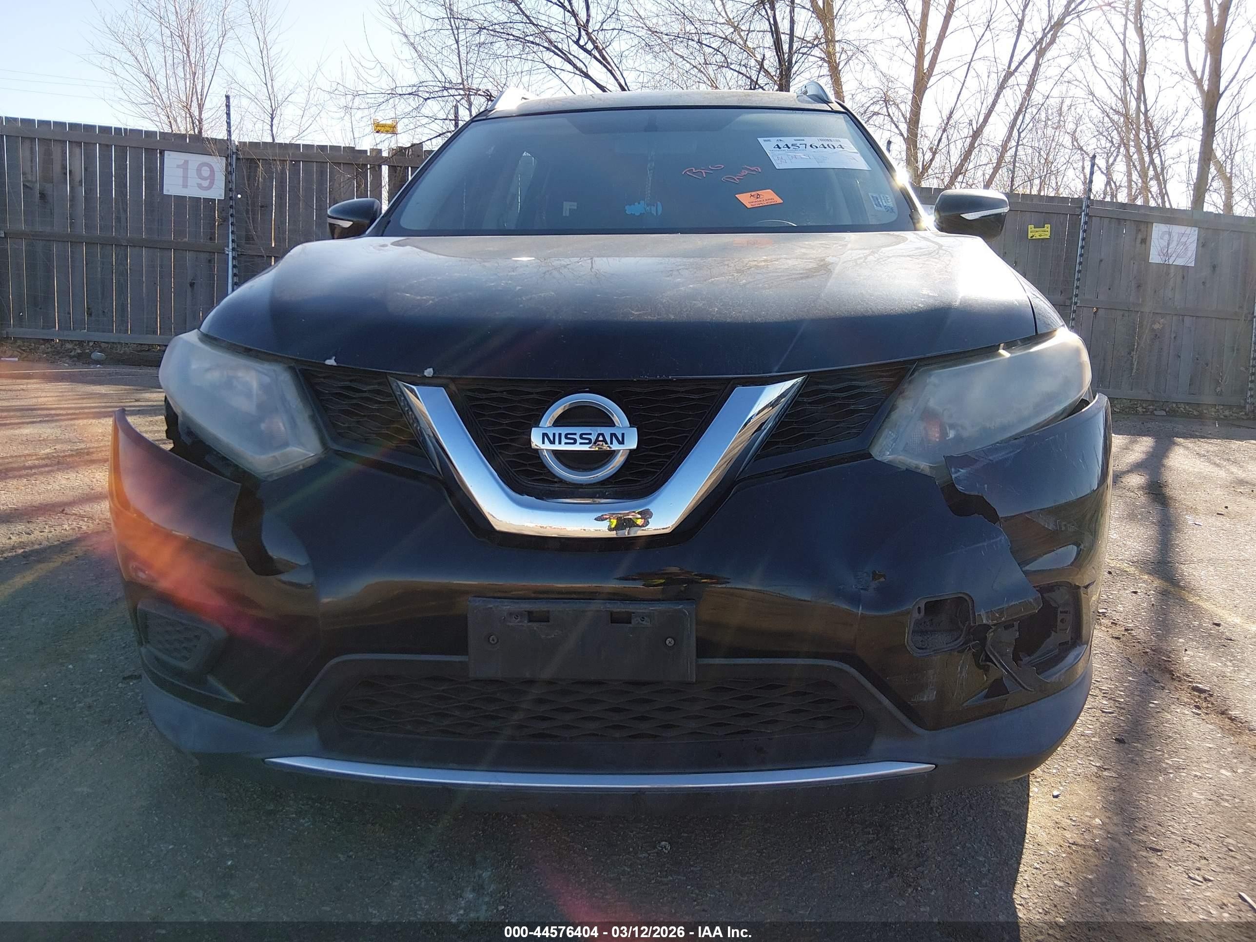 2015 Nissan Rogue Sv Black vin: KNMAT2MT7FP518649