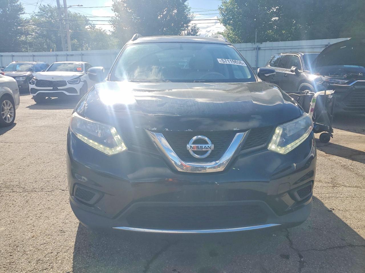2015 Nissan Rogue Sv Black vin: KNMAT2MT7FP523382