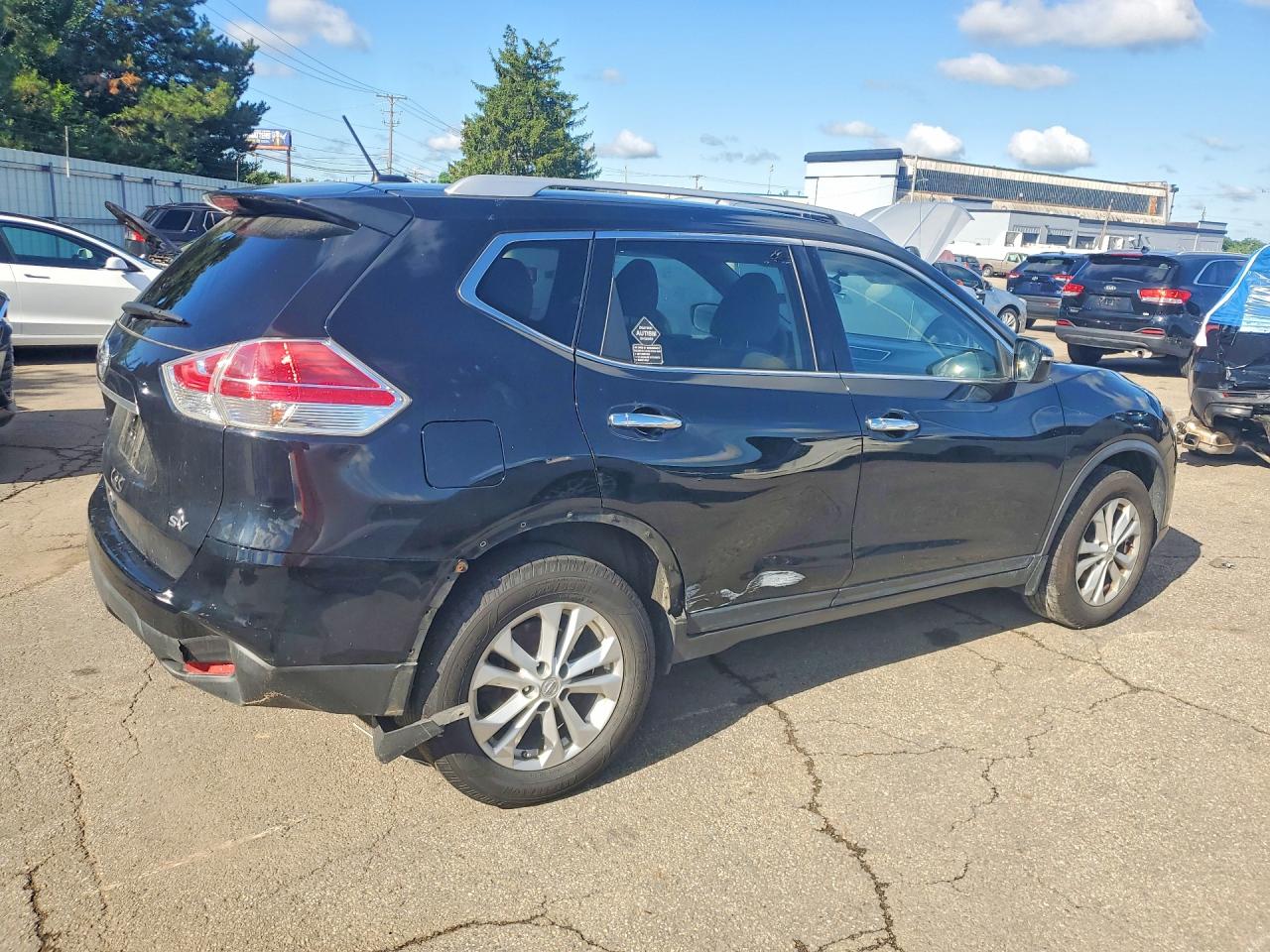 2015 Nissan Rogue Sv Black vin: KNMAT2MT7FP523382