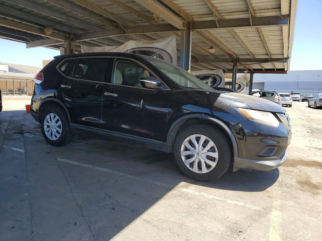 2015 Nissan Rogue S Black vin: KNMAT2MT7FP528890
