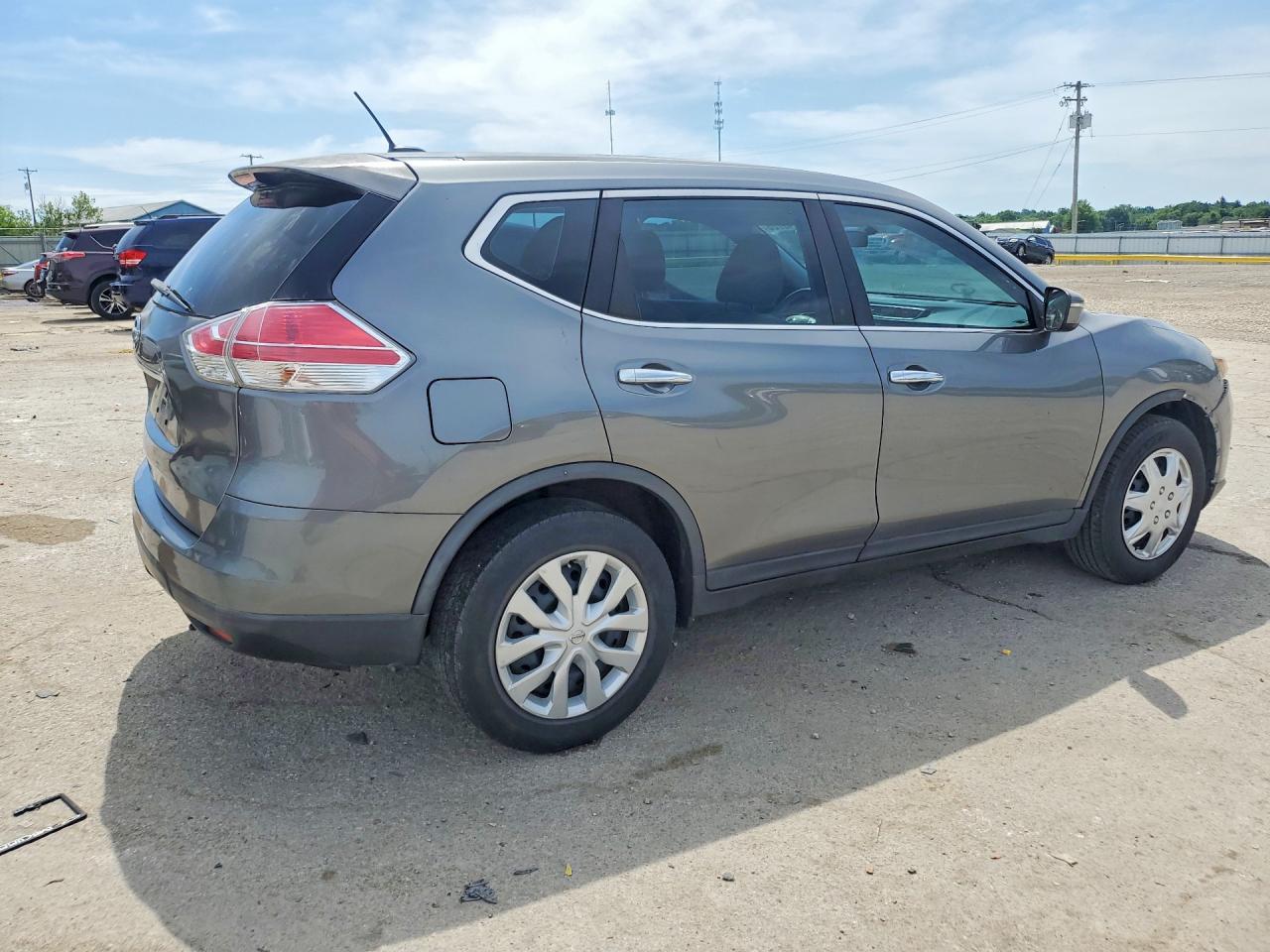 2015 Nissan Rogue S Gray vin: KNMAT2MT7FP544118
