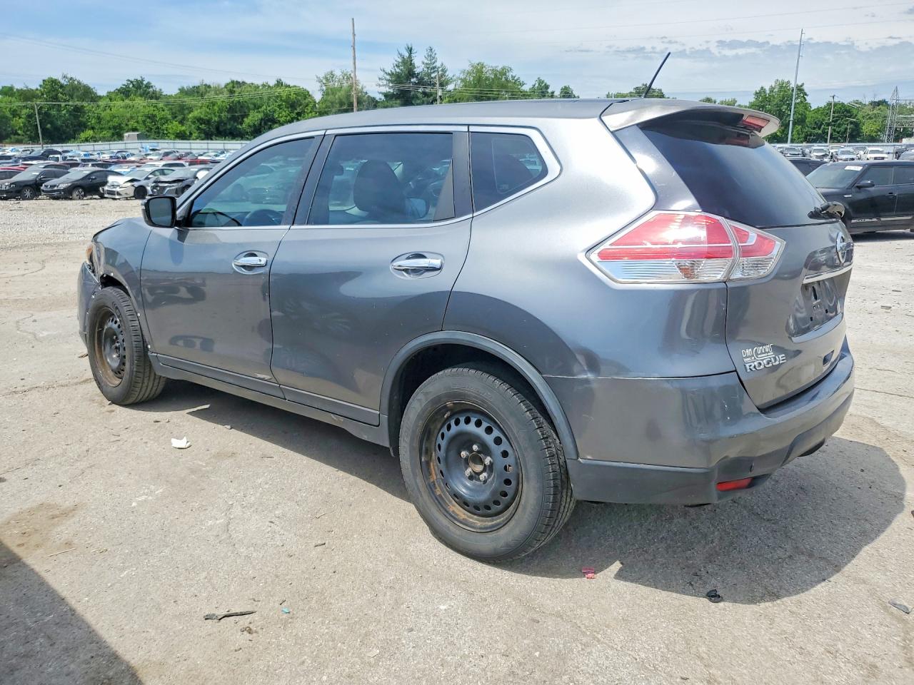 2015 Nissan Rogue S Gray vin: KNMAT2MT7FP544118