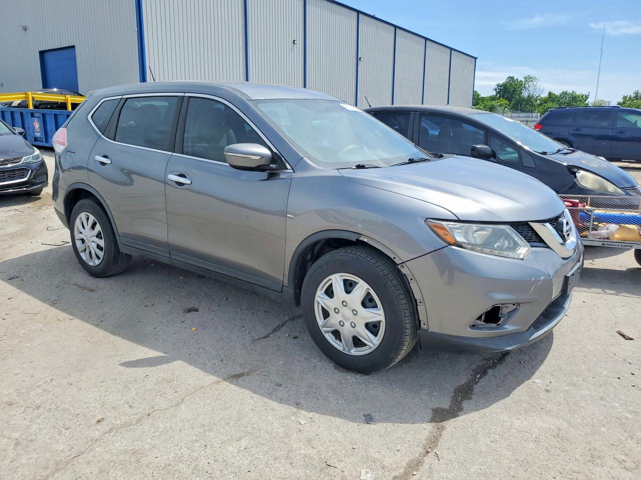 2015 Nissan Rogue S Gray vin: KNMAT2MT7FP544118