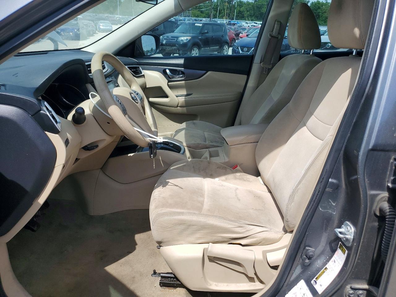 2015 Nissan Rogue S Gray vin: KNMAT2MT7FP544118