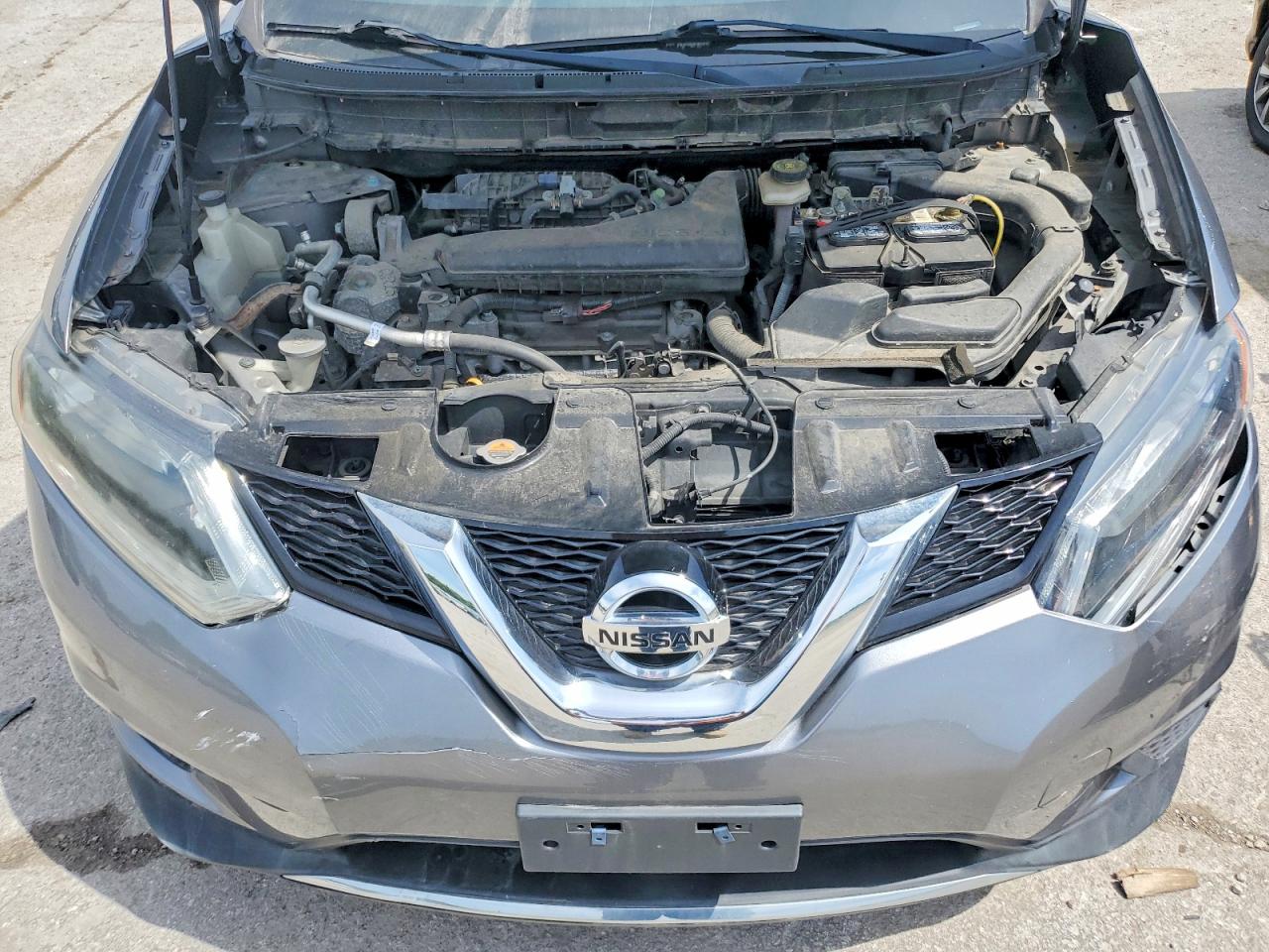 2015 Nissan Rogue S Gray vin: KNMAT2MT7FP544118