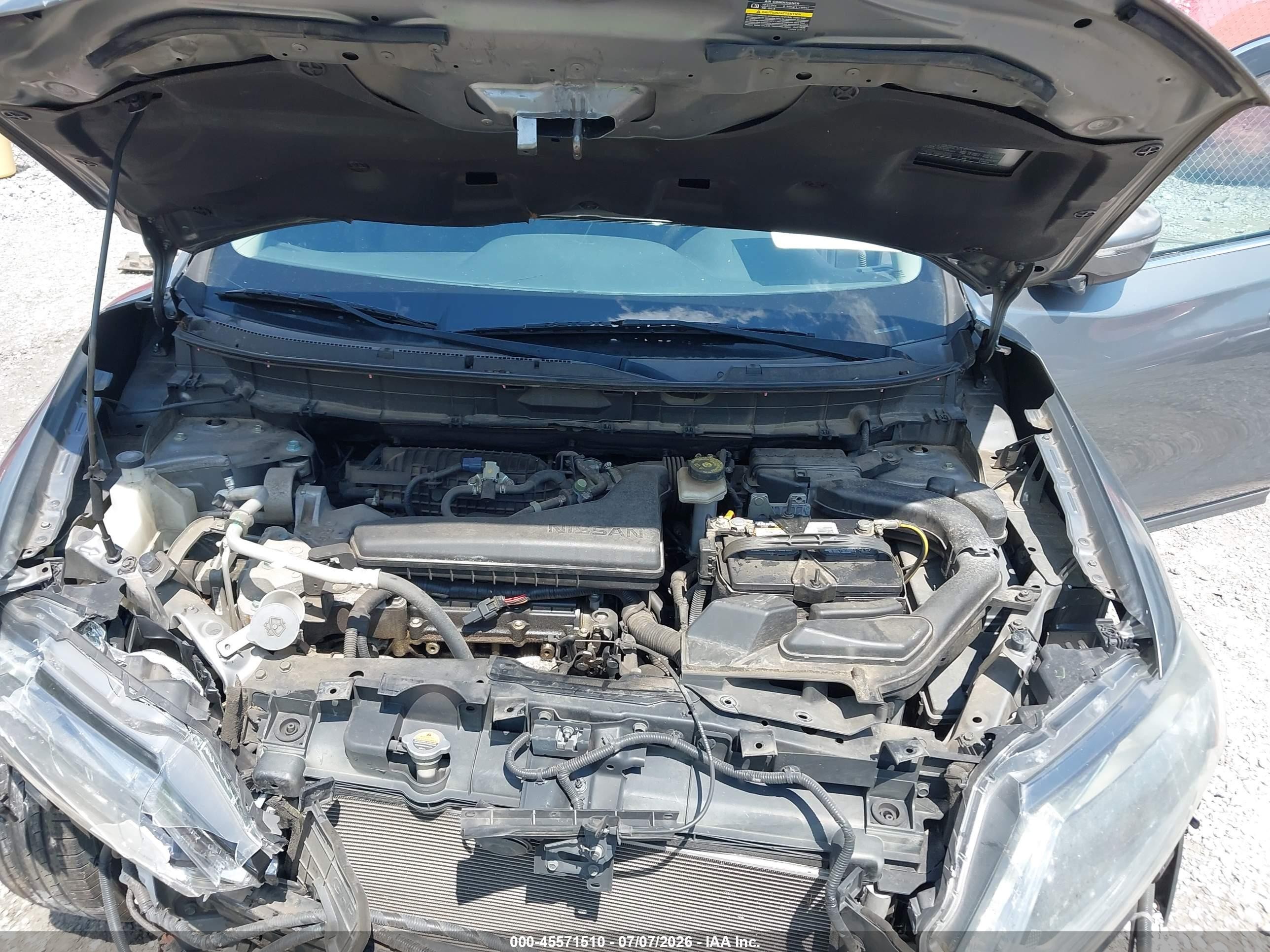 2015 Nissan Rogue Sv Серый vin: KNMAT2MT7FP574607