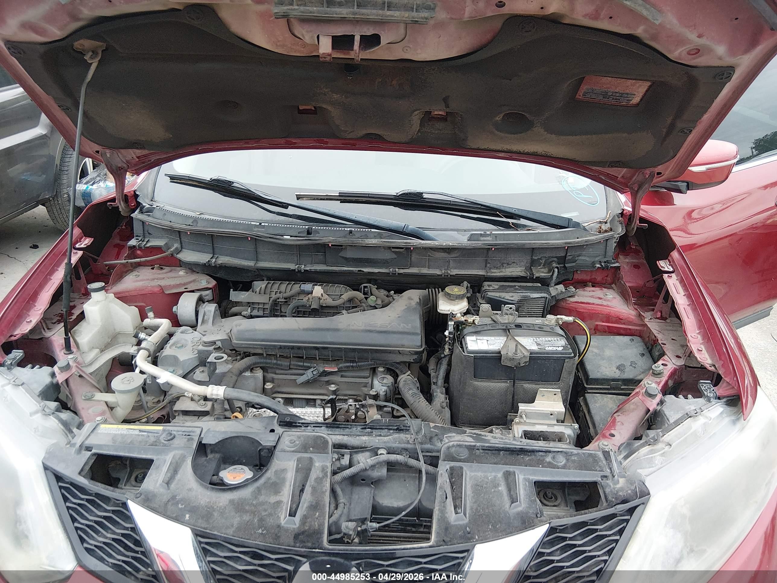 2015 Nissan Rogue Sv Red vin: KNMAT2MT7FP576258