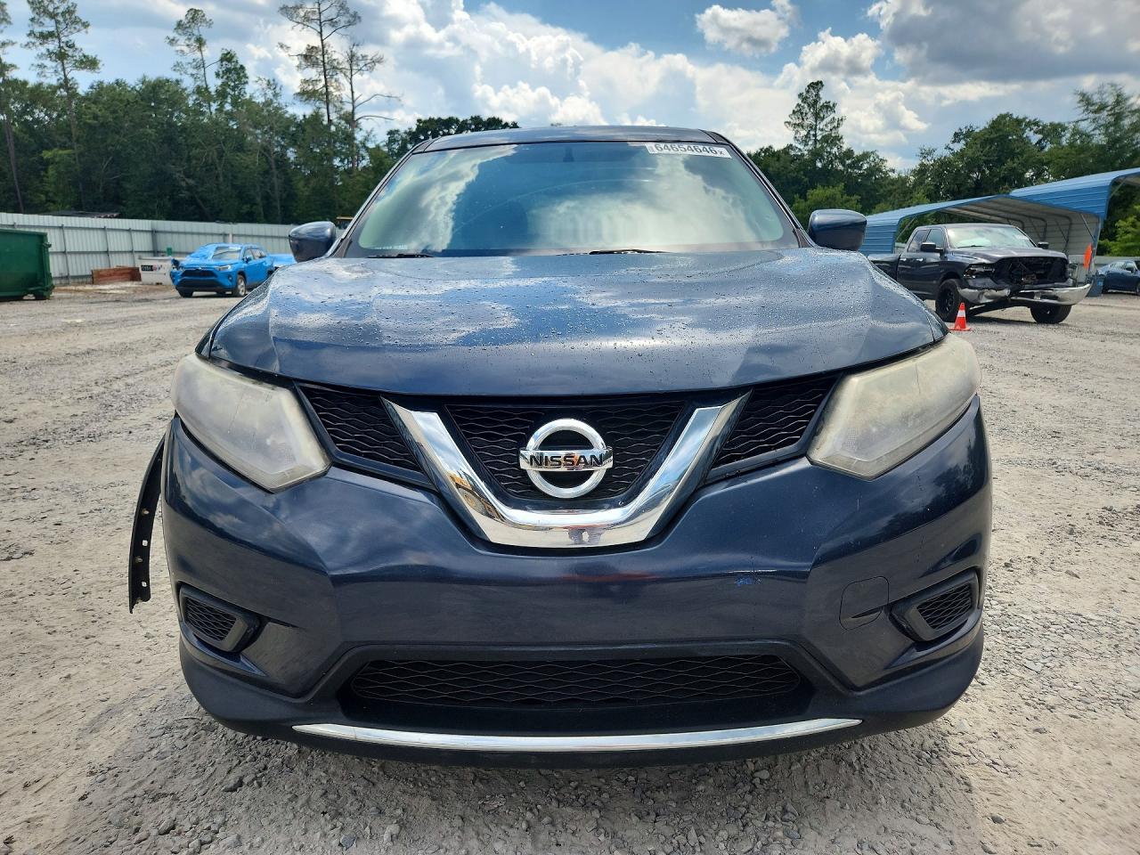 2016 Nissan Rogue S Blue vin: KNMAT2MT7GP622947
