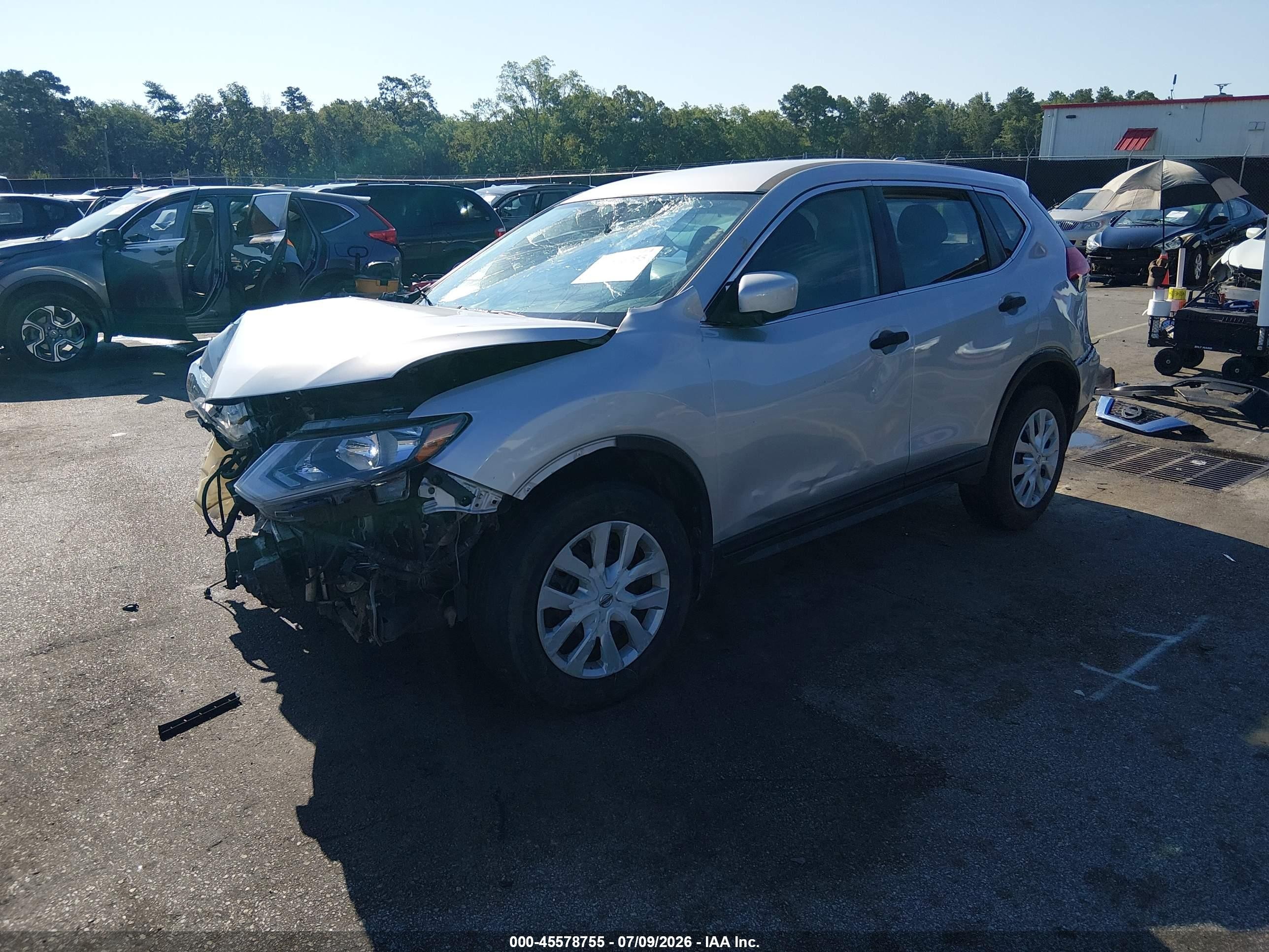 2017 Nissan Rogue S Silver vin: KNMAT2MT7HP572150