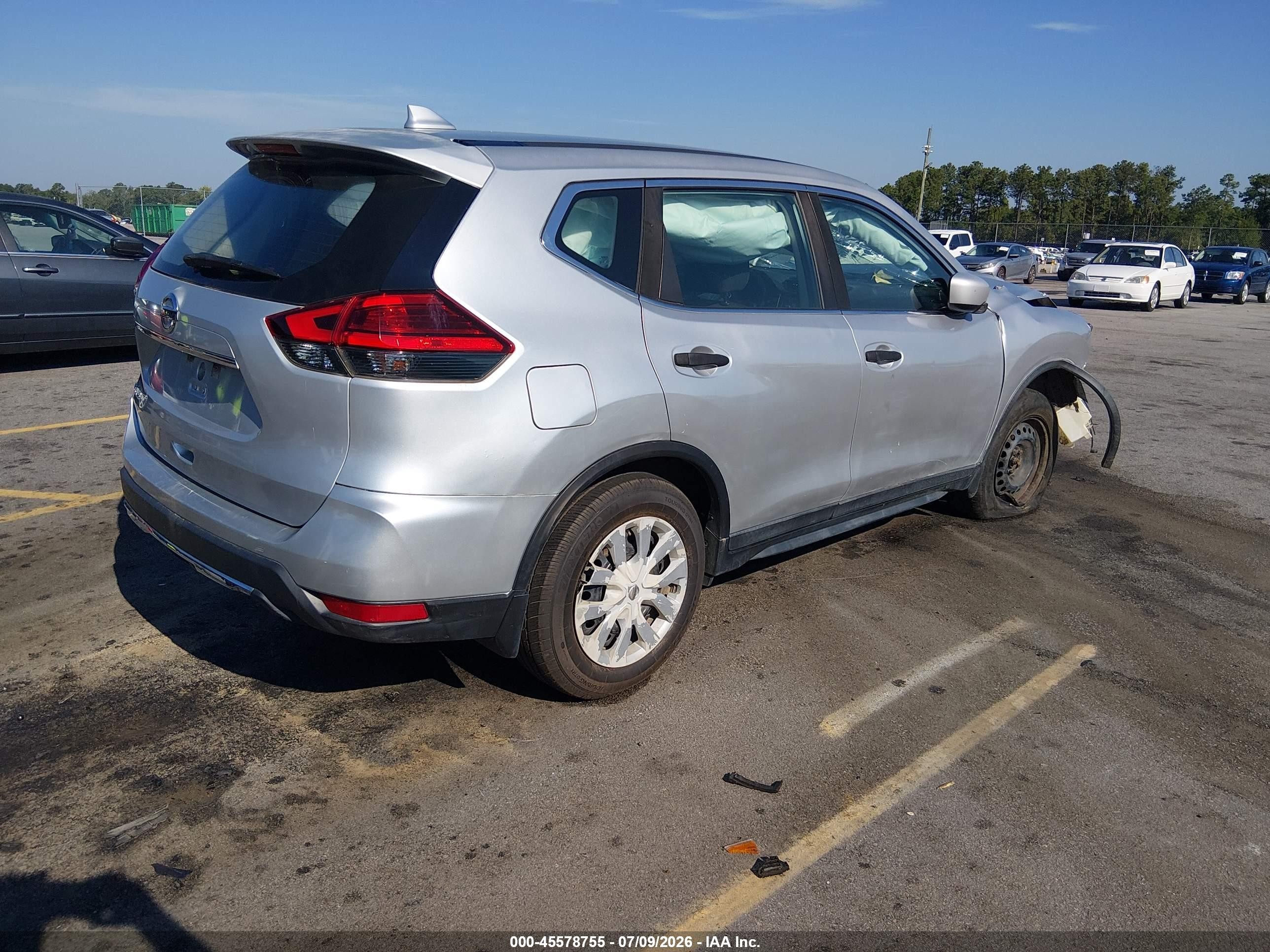 2017 Nissan Rogue S Silver vin: KNMAT2MT7HP572150