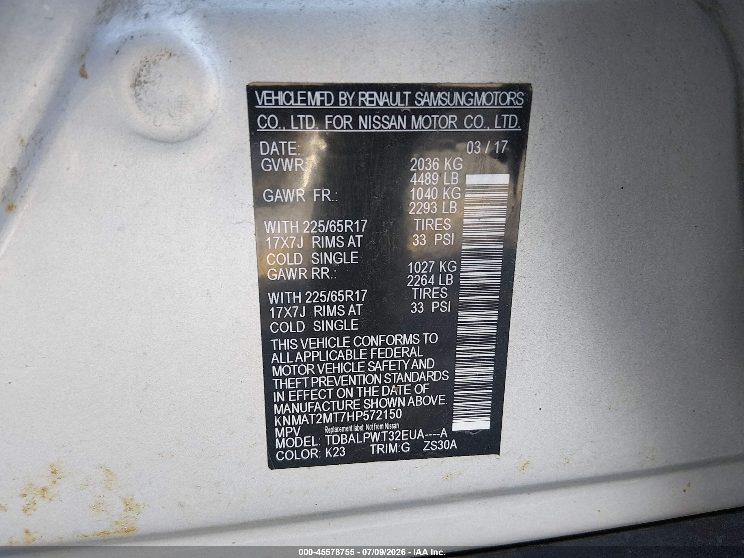 2017 Nissan Rogue S Silver vin: KNMAT2MT7HP572150
