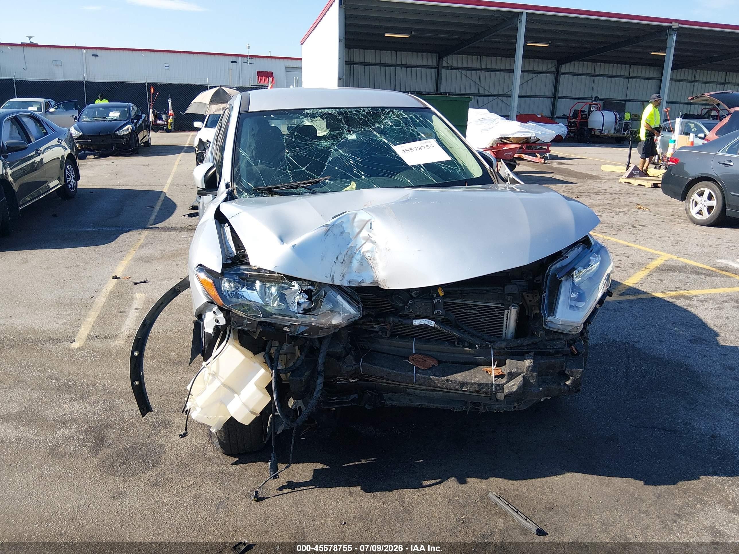 2017 Nissan Rogue S Silver vin: KNMAT2MT7HP572150