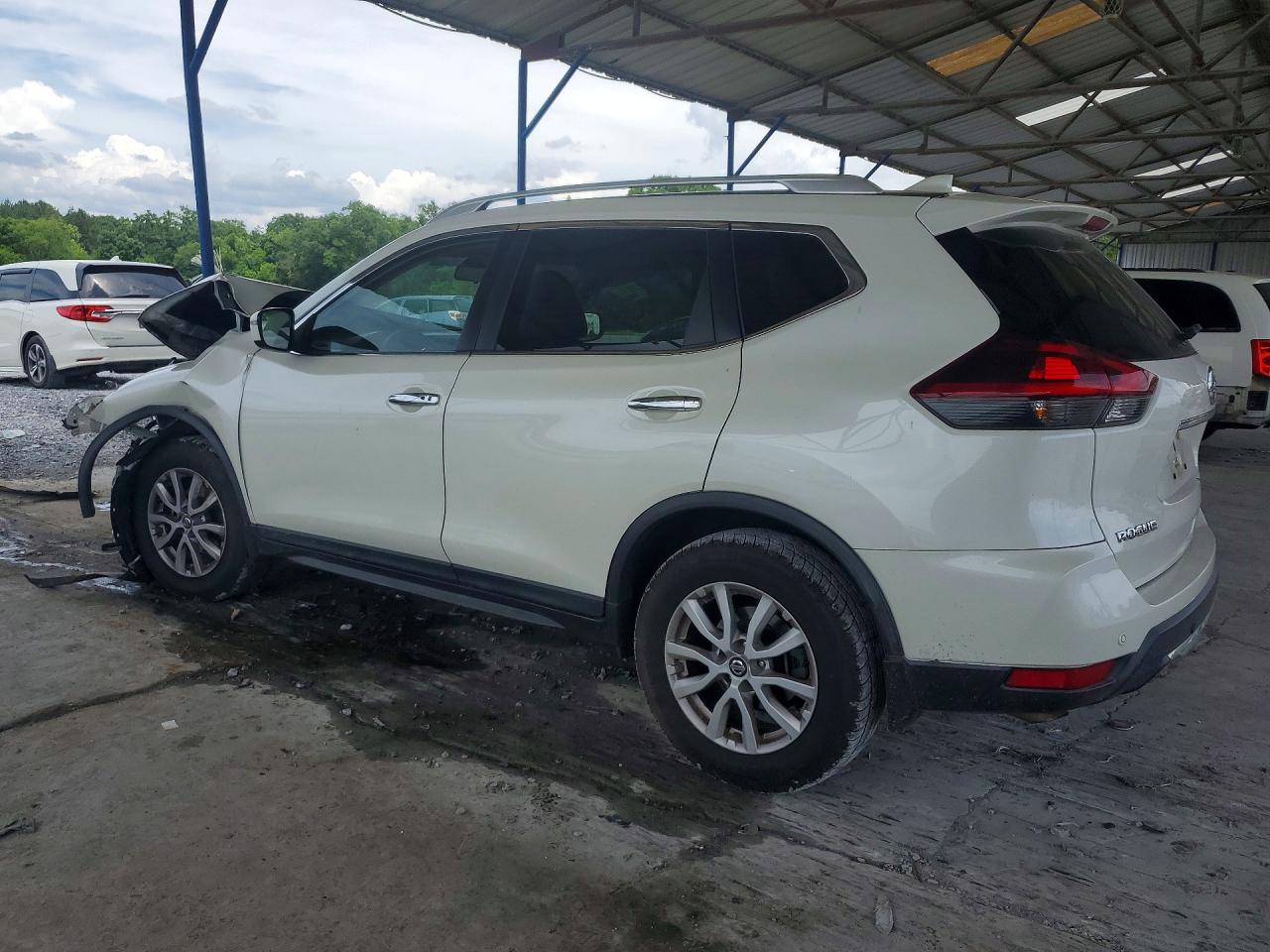 2019 Nissan Rogue Sv White vin: KNMAT2MT7KP554125