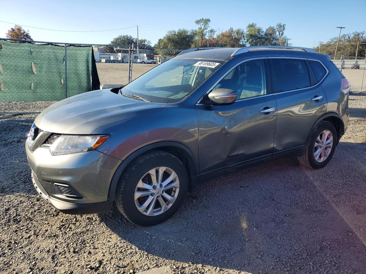 2015 Nissan Rogue Sv Gray vin: KNMAT2MT8FP502928