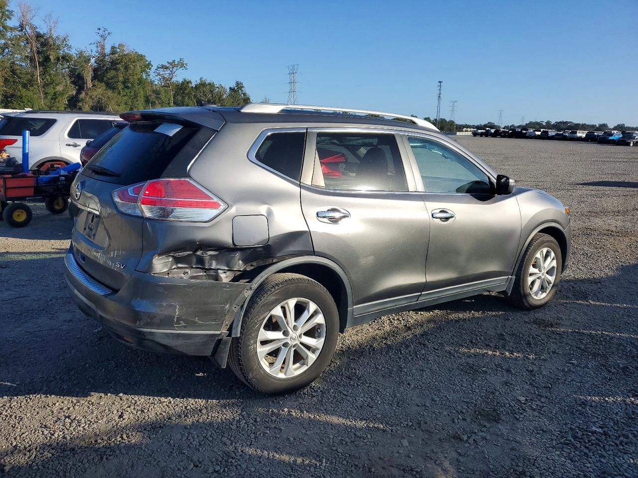 2015 Nissan Rogue Sv Gray vin: KNMAT2MT8FP502928