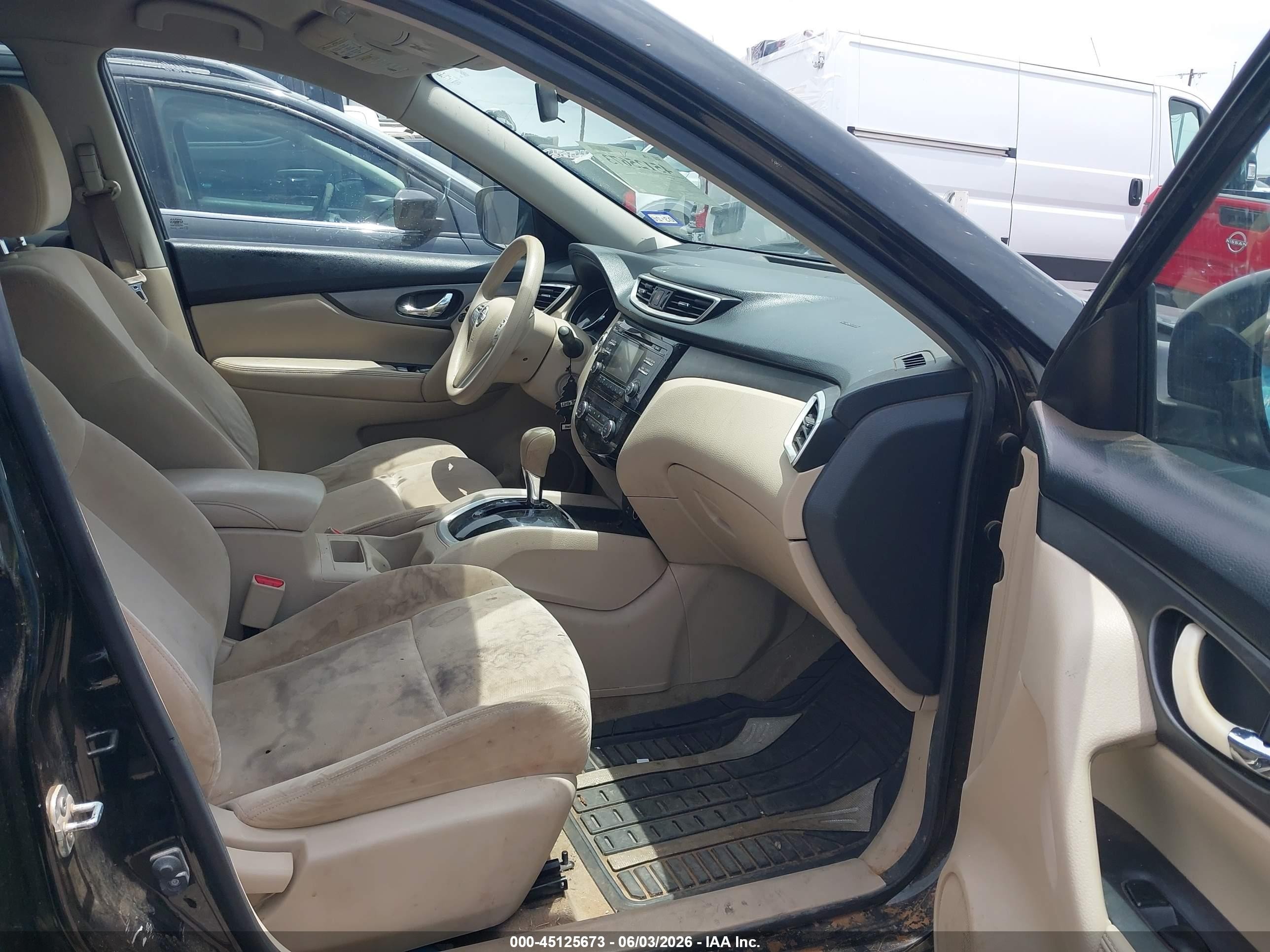 2015 Nissan Rogue Sv Black vin: KNMAT2MT8FP504940