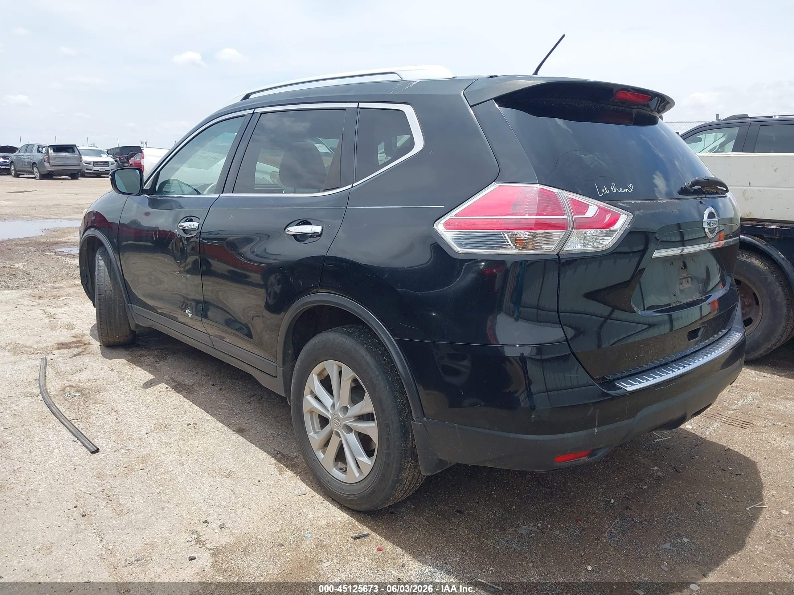2015 Nissan Rogue Sv Black vin: KNMAT2MT8FP504940