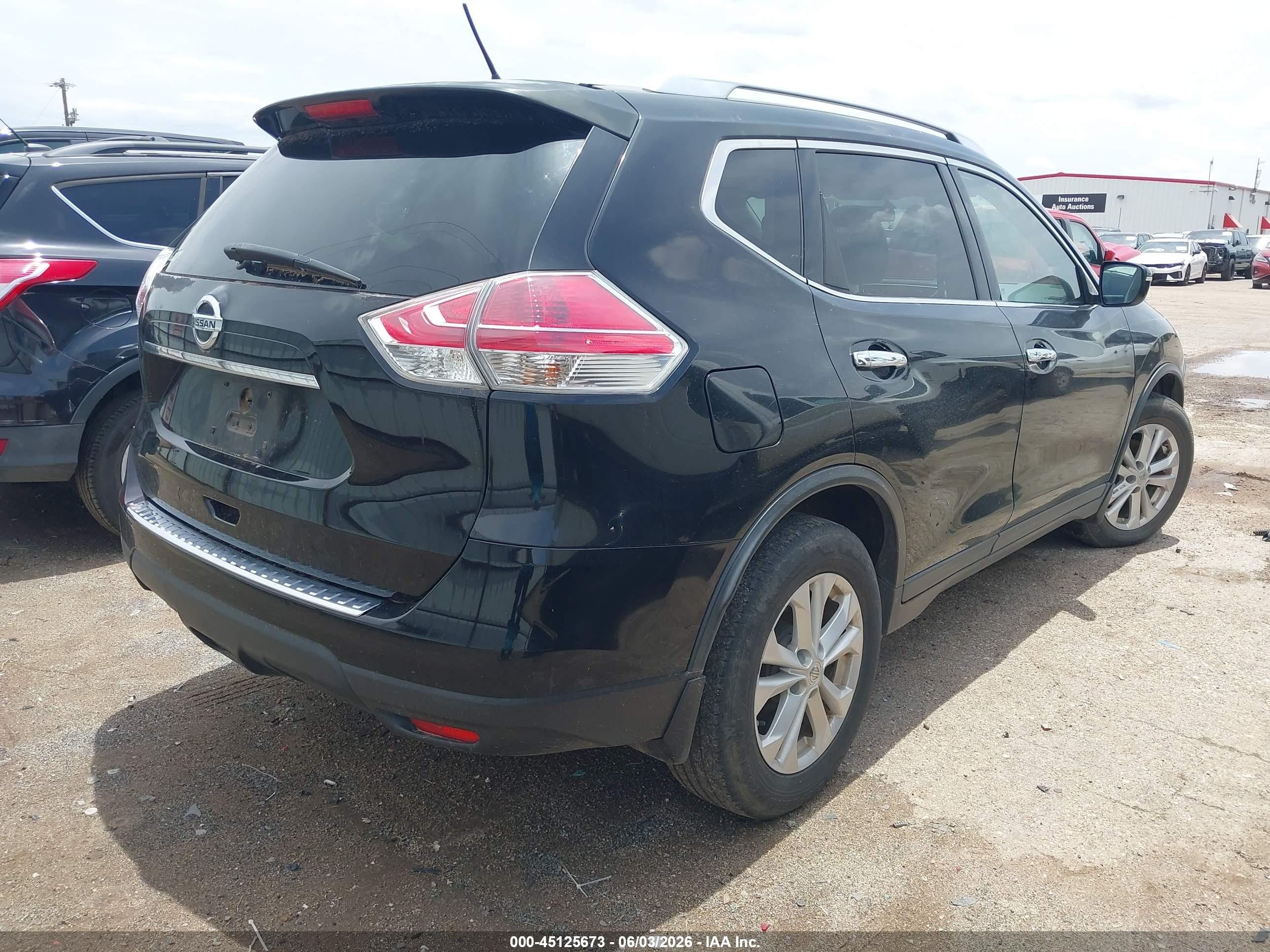 2015 Nissan Rogue Sv Black vin: KNMAT2MT8FP504940