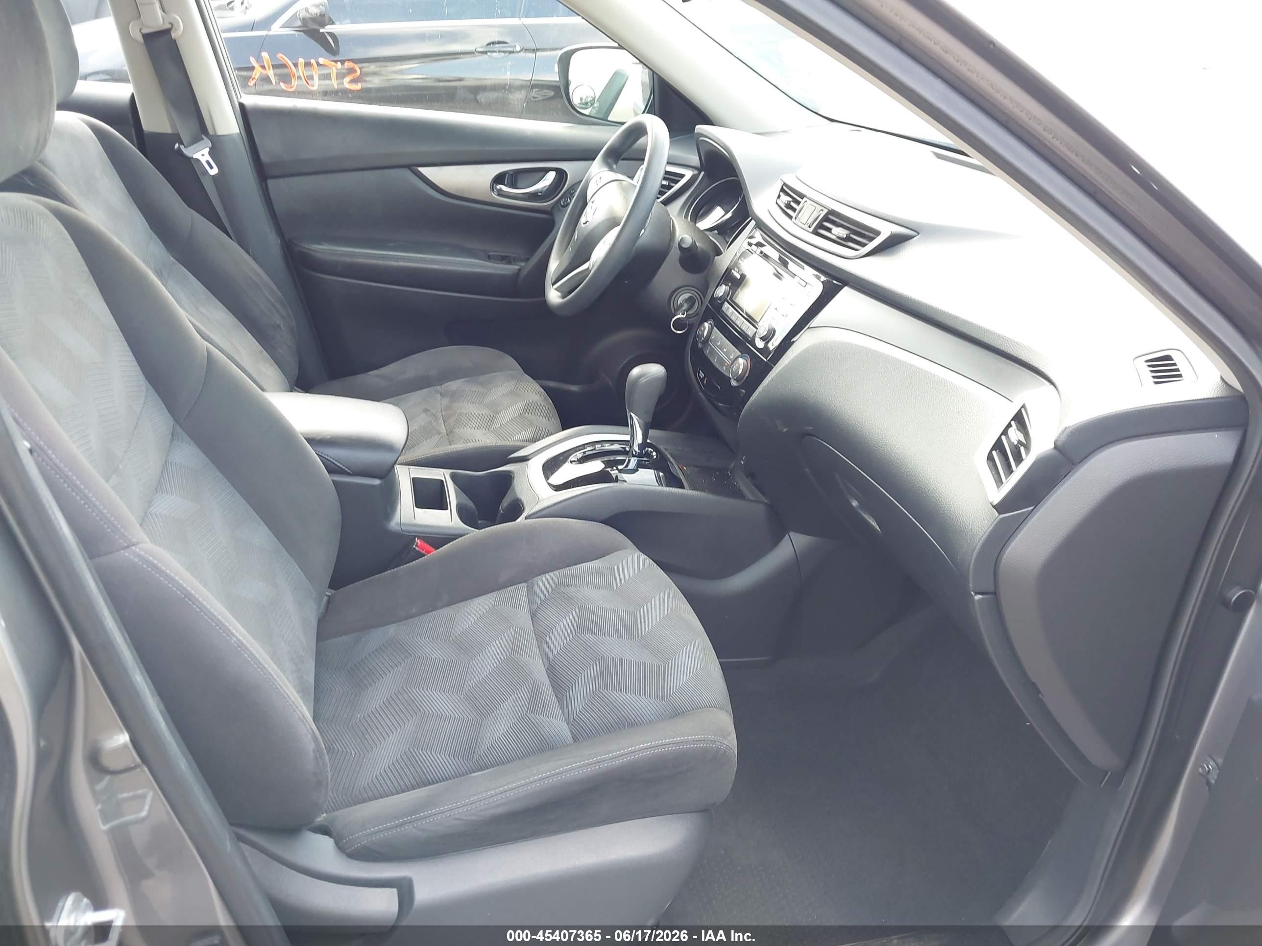 2015 Nissan Rogue S Gray vin: KNMAT2MT8FP505778