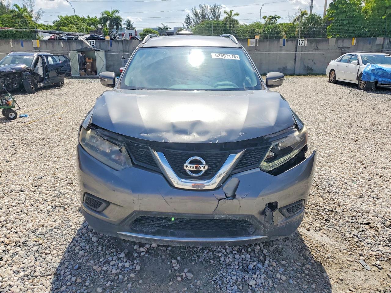 2015 Nissan Rogue Sv Gray vin: KNMAT2MT8FP532088