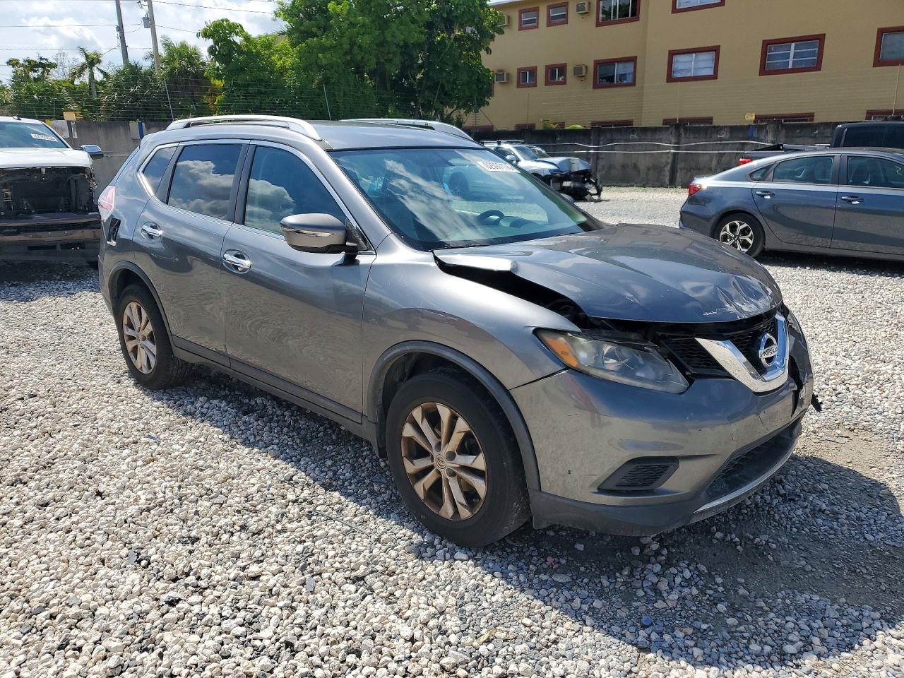 2015 Nissan Rogue Sv Gray vin: KNMAT2MT8FP532088