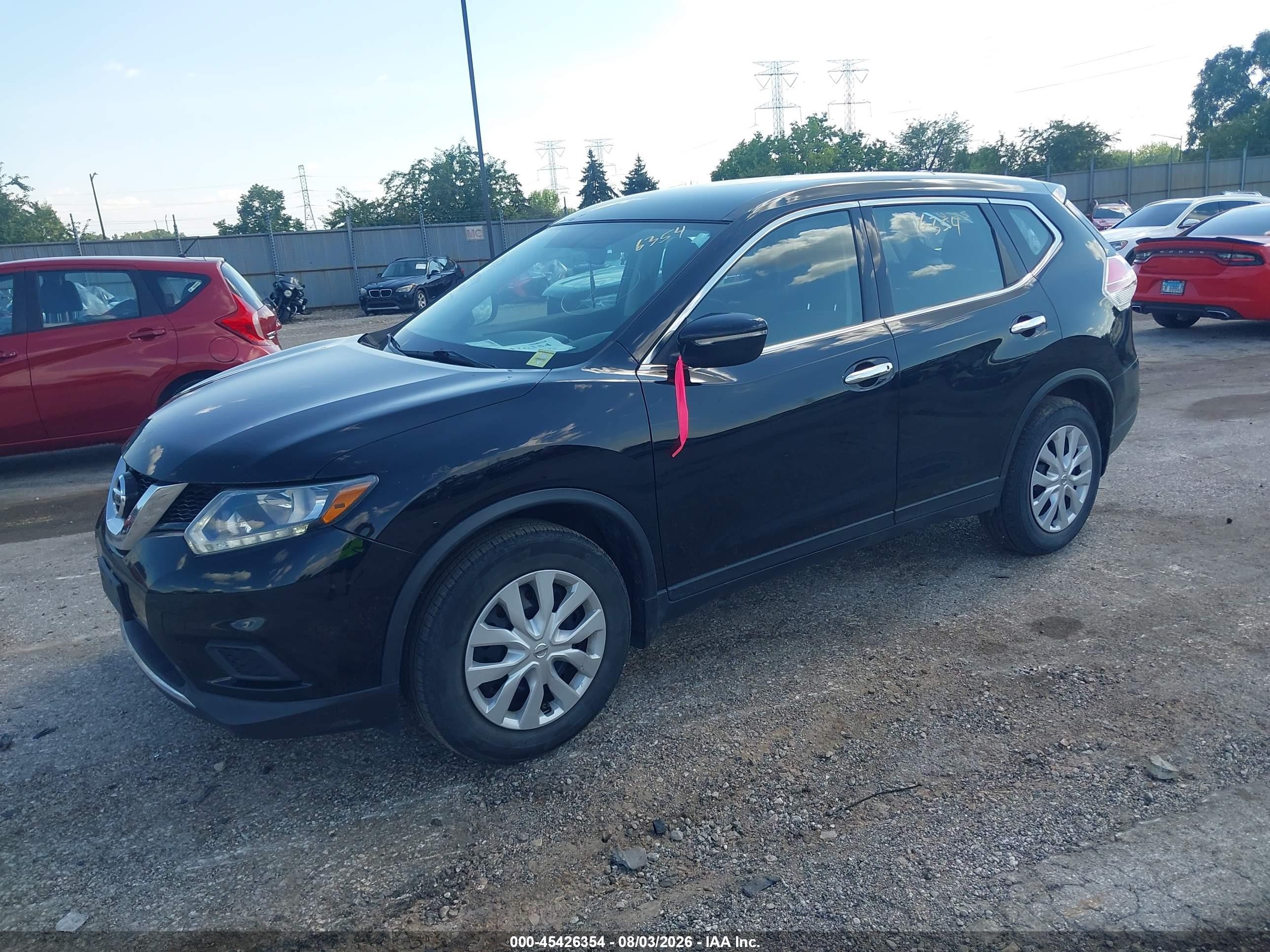 2015 Nissan Rogue S Gray vin: KNMAT2MT8FP542894