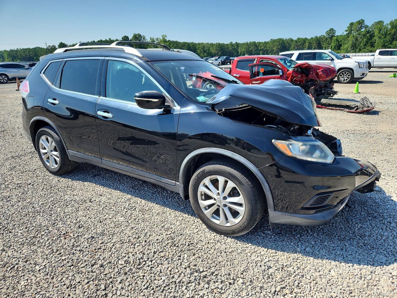 2015 Nissan Rogue Sv Black vin: KNMAT2MT8FP553636