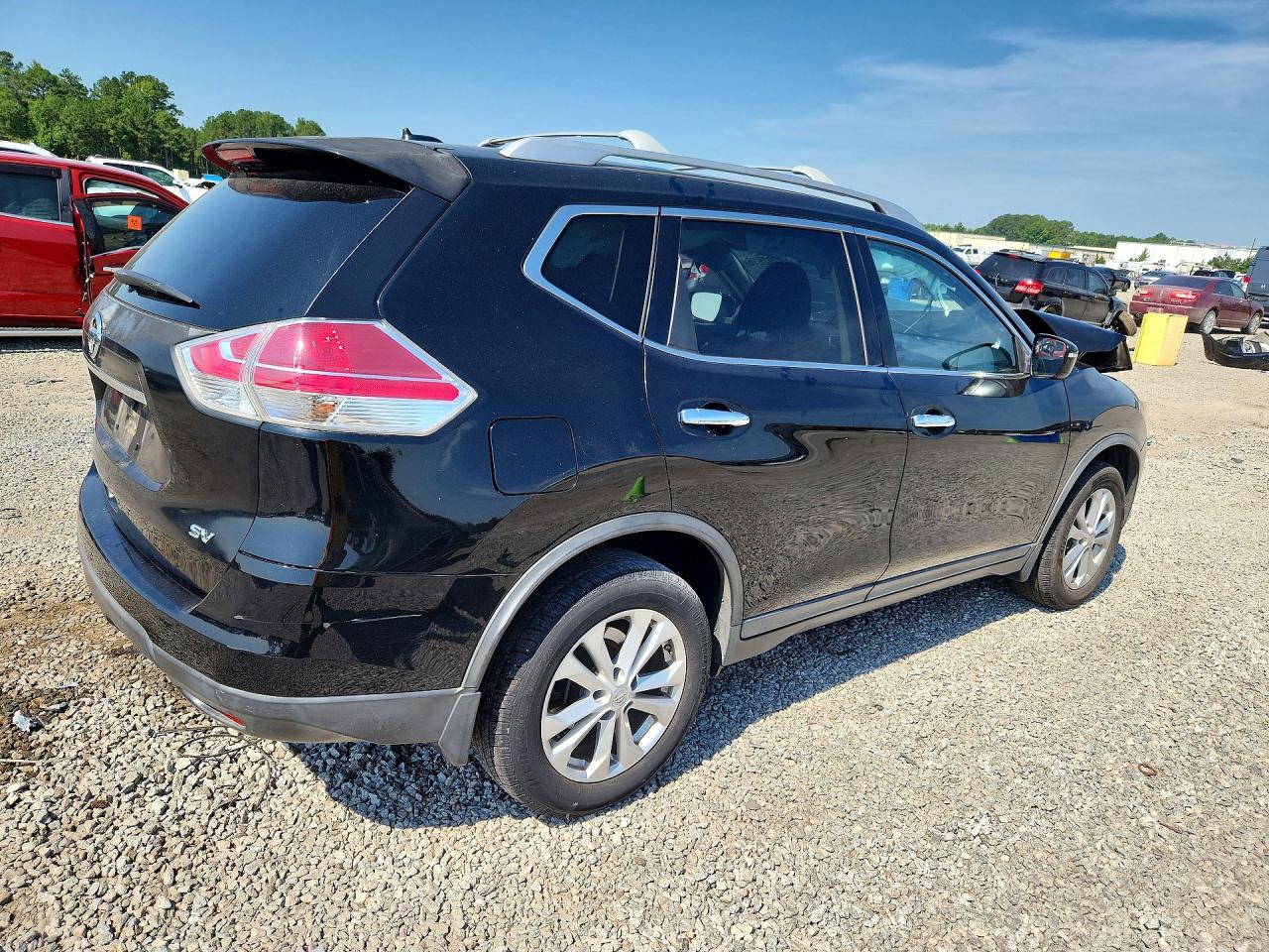2015 Nissan Rogue Sv Black vin: KNMAT2MT8FP553636