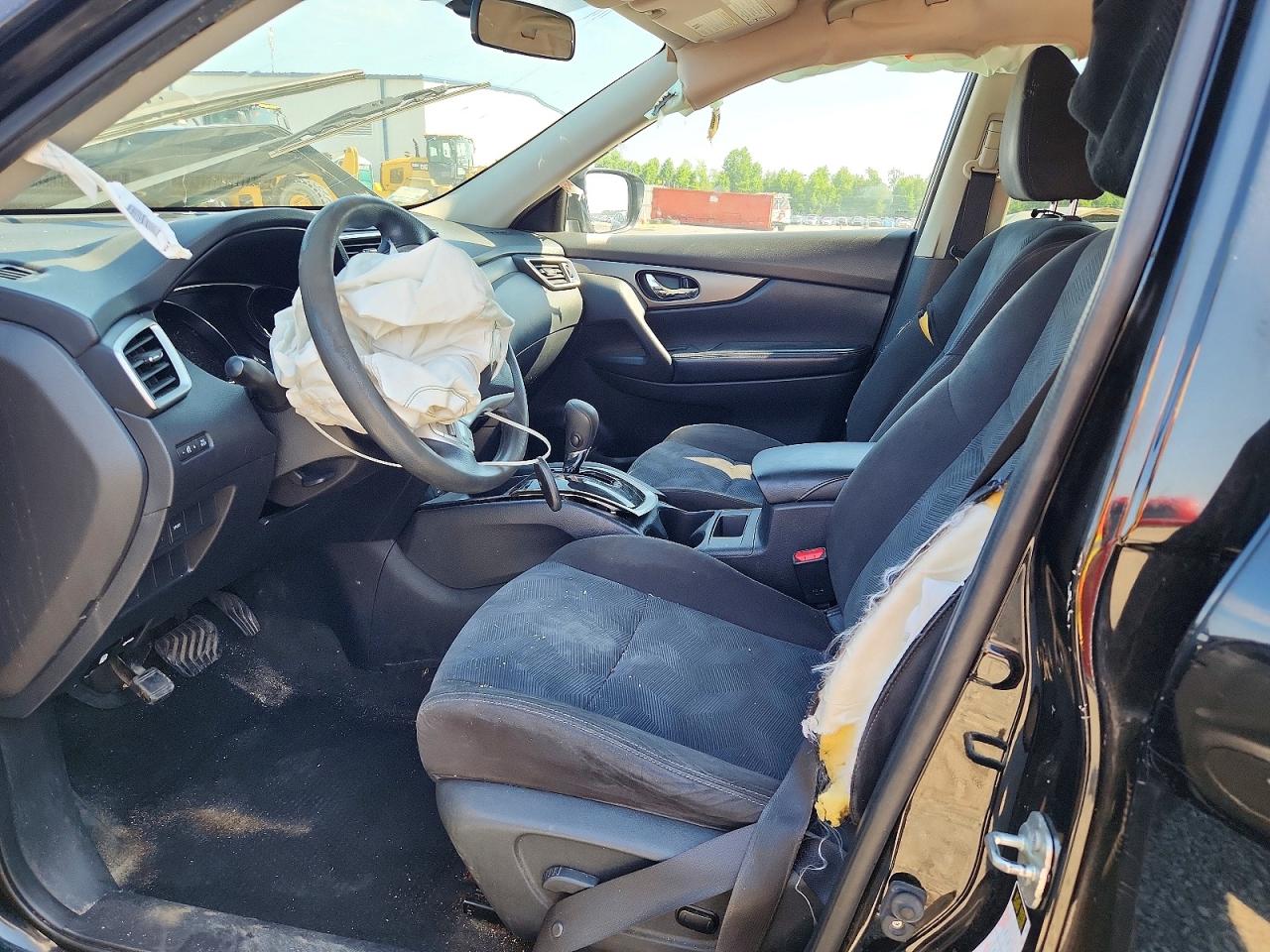2015 Nissan Rogue Sv Black vin: KNMAT2MT8FP553636