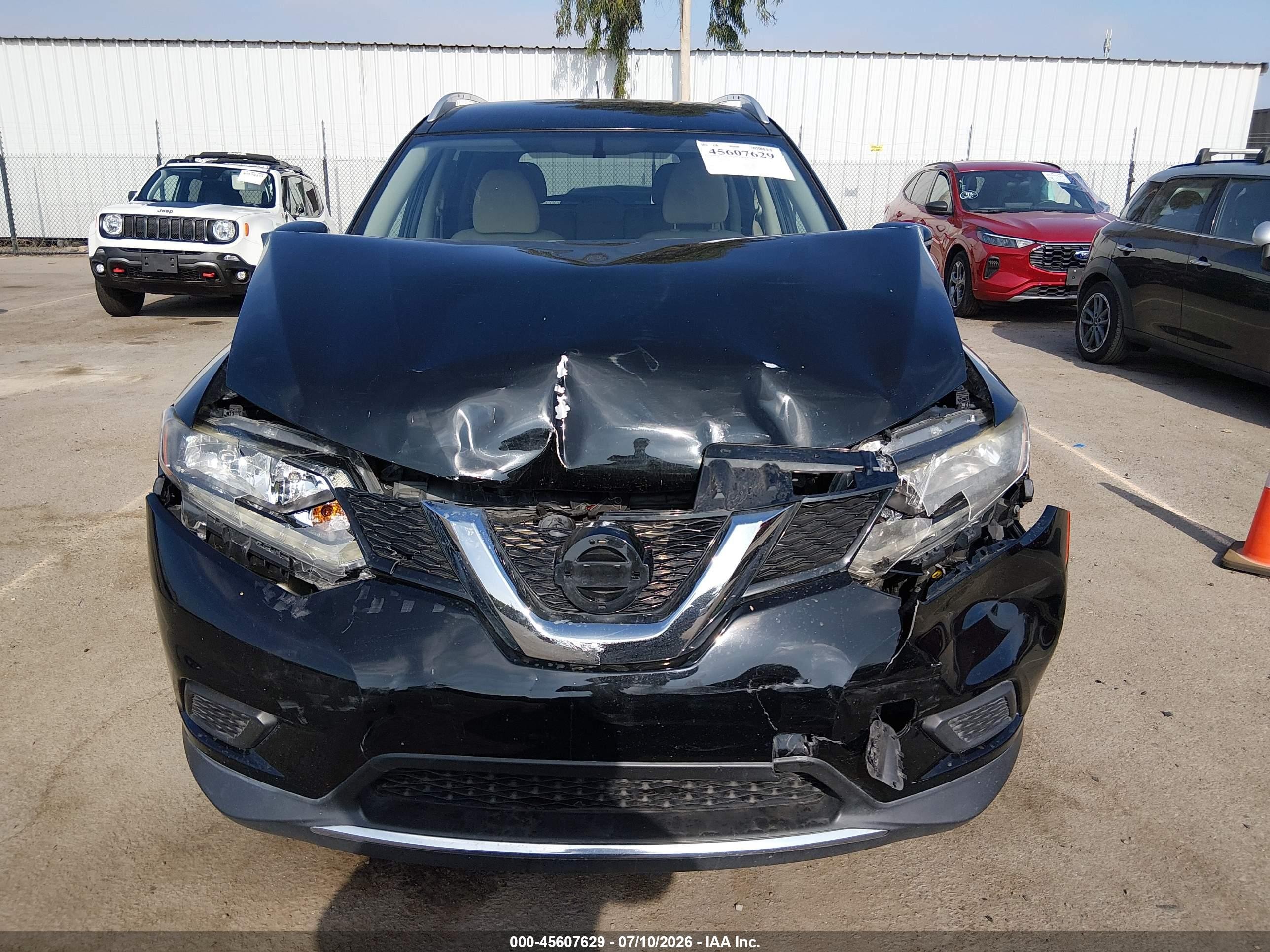 2015 Nissan Rogue Sv Черный vin: KNMAT2MT8FP556021
