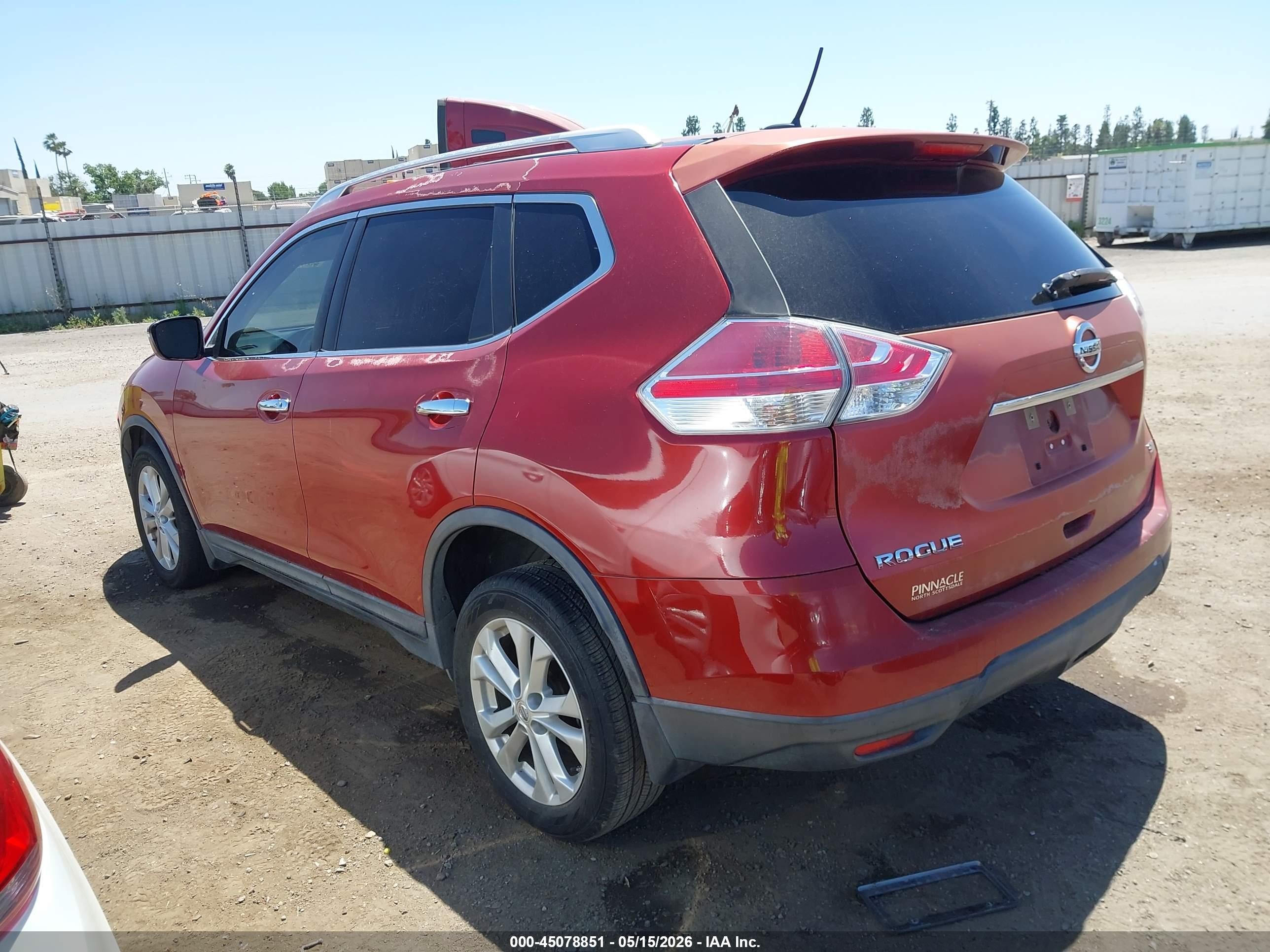 2015 Nissan Rogue Sv Maroon vin: KNMAT2MT8FP559551