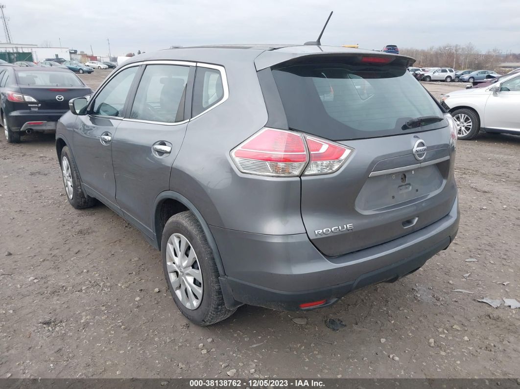 2015 Nissan Rogue S Серый vin: KNMAT2MT8FP565902