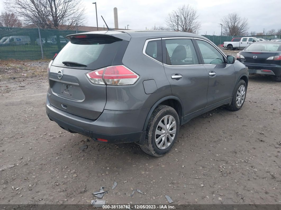 2015 Nissan Rogue S Серый vin: KNMAT2MT8FP565902