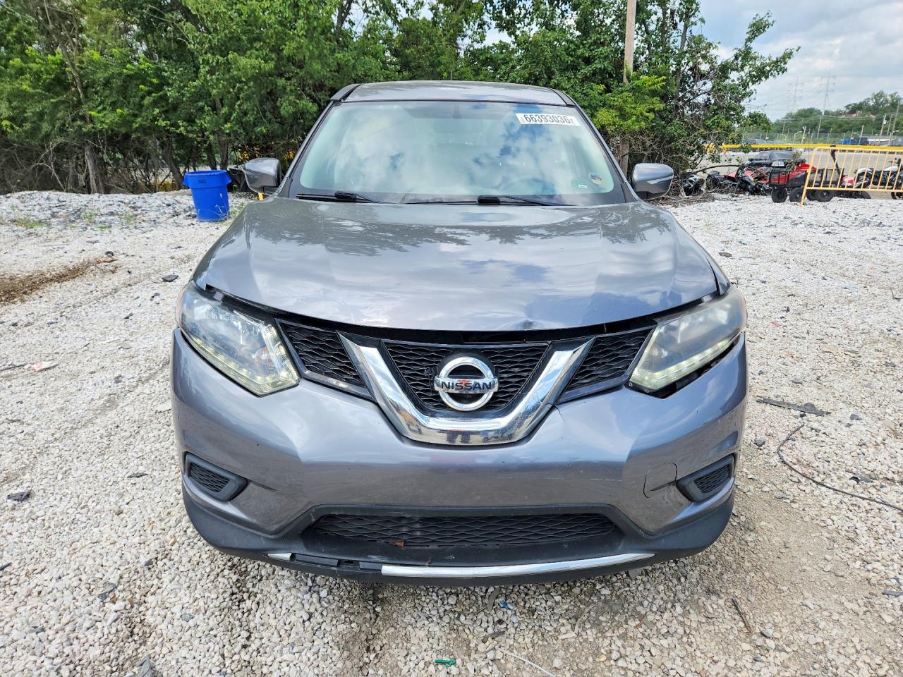 2015 Nissan Rogue S Gray vin: KNMAT2MT8FP565902